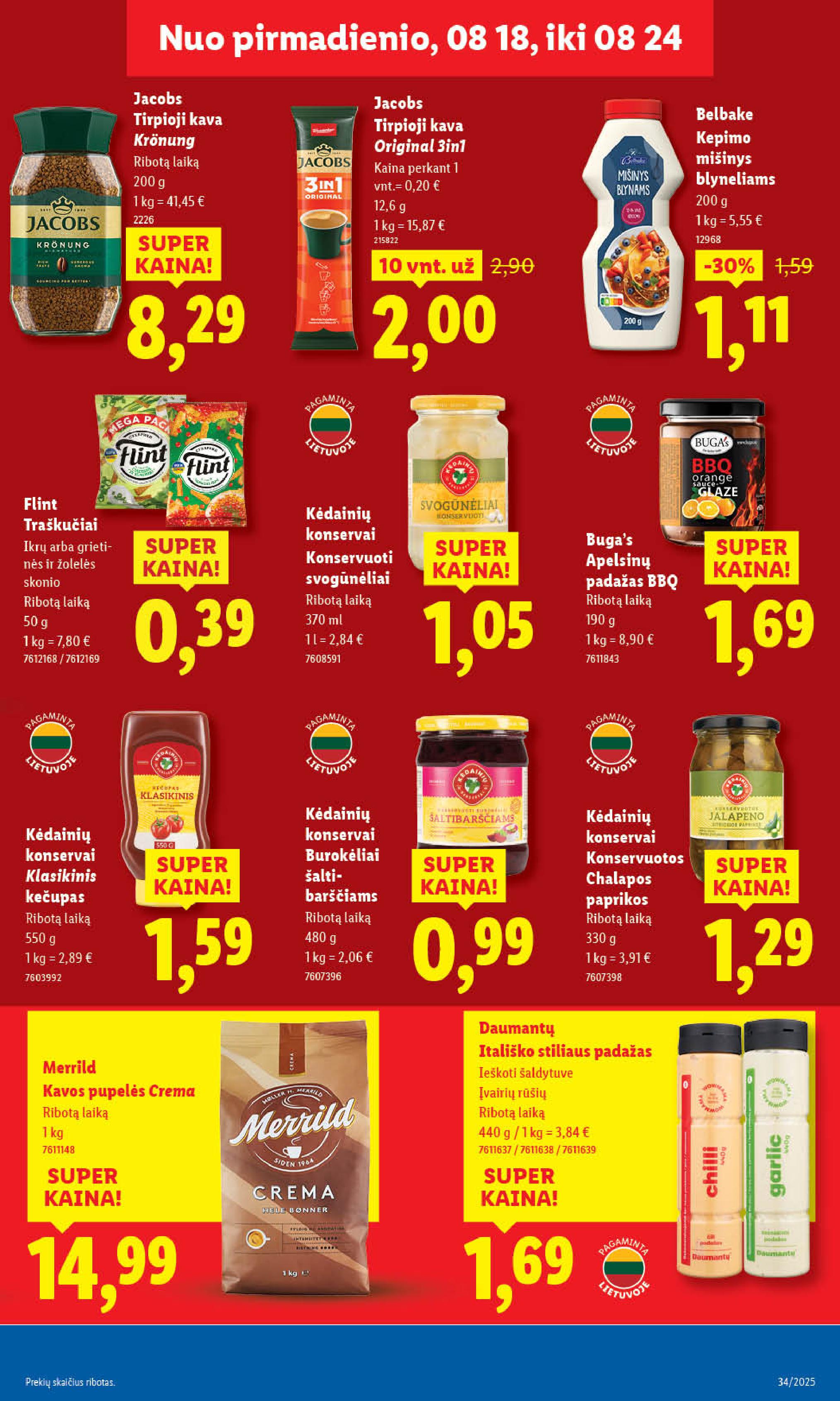 Naujausias LIDL kaininis katalogas 2025.08.18 - 2025.08.24