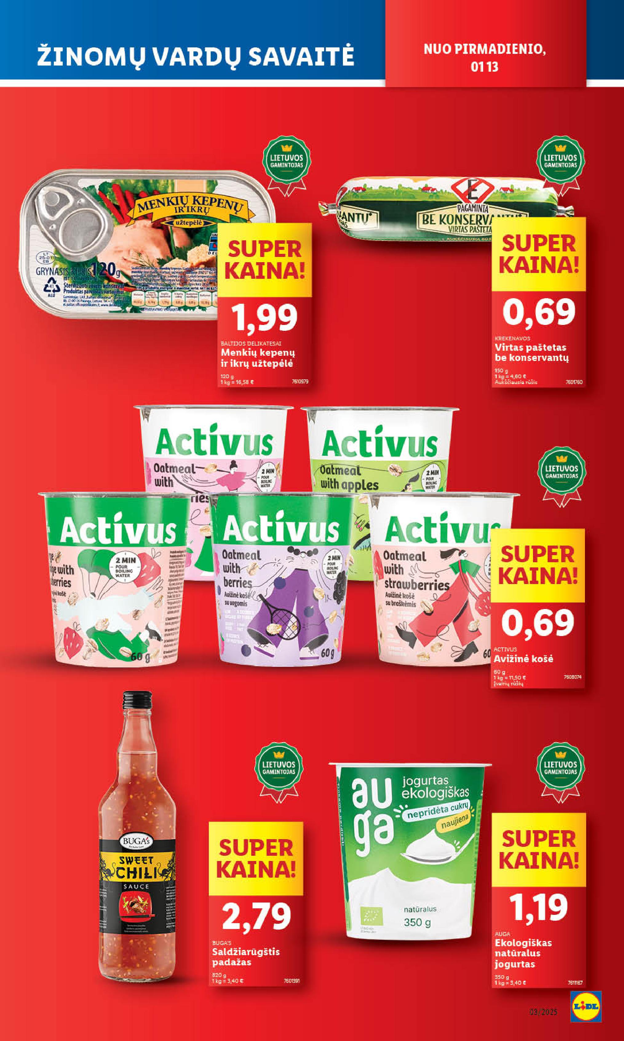 Naujausias LIDL kaininis katalogas 2025.01.13 - 2025.01.19
