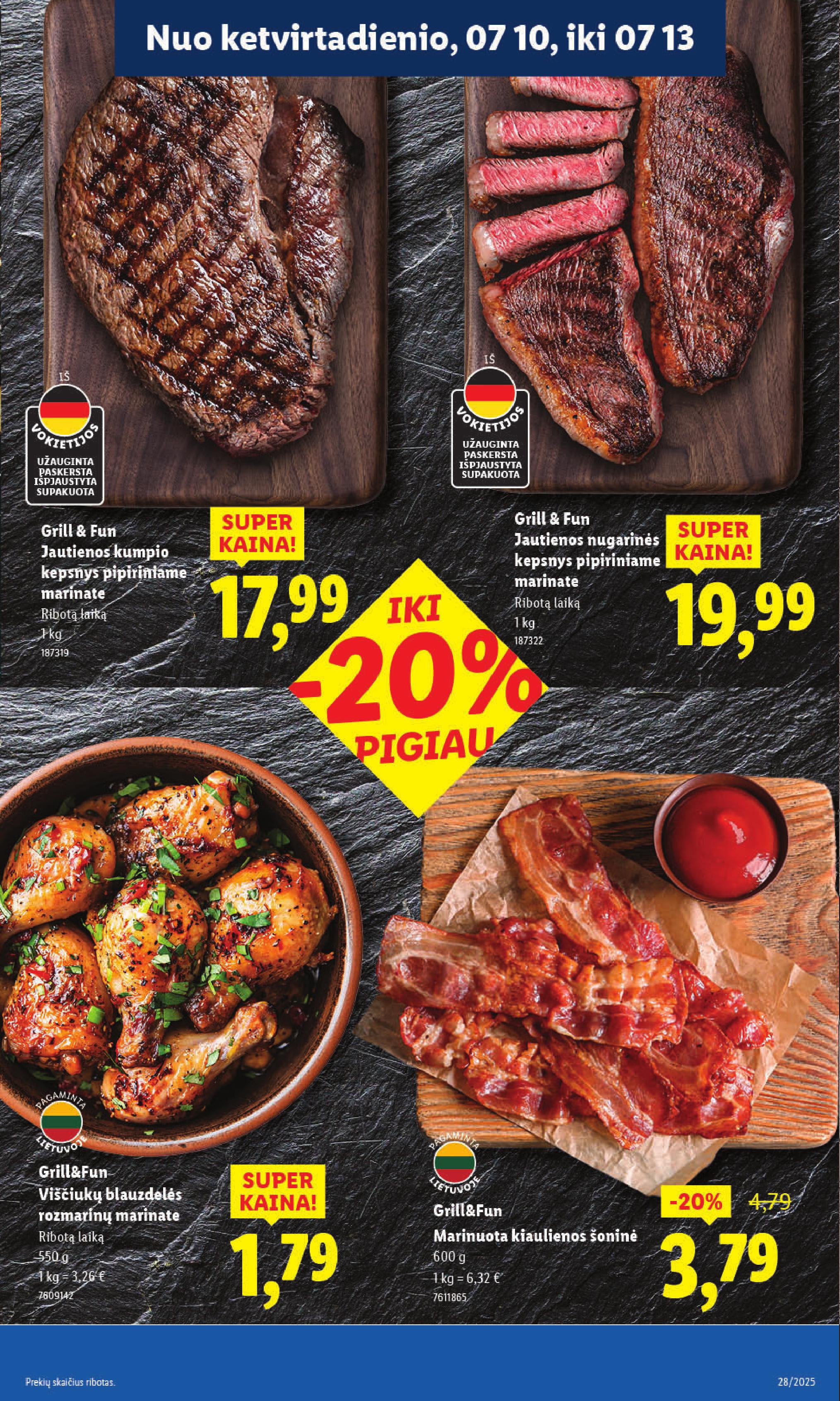 LIDL akcijų ir nuolaidų leidinys 2025.07.07 - 2025.07.13