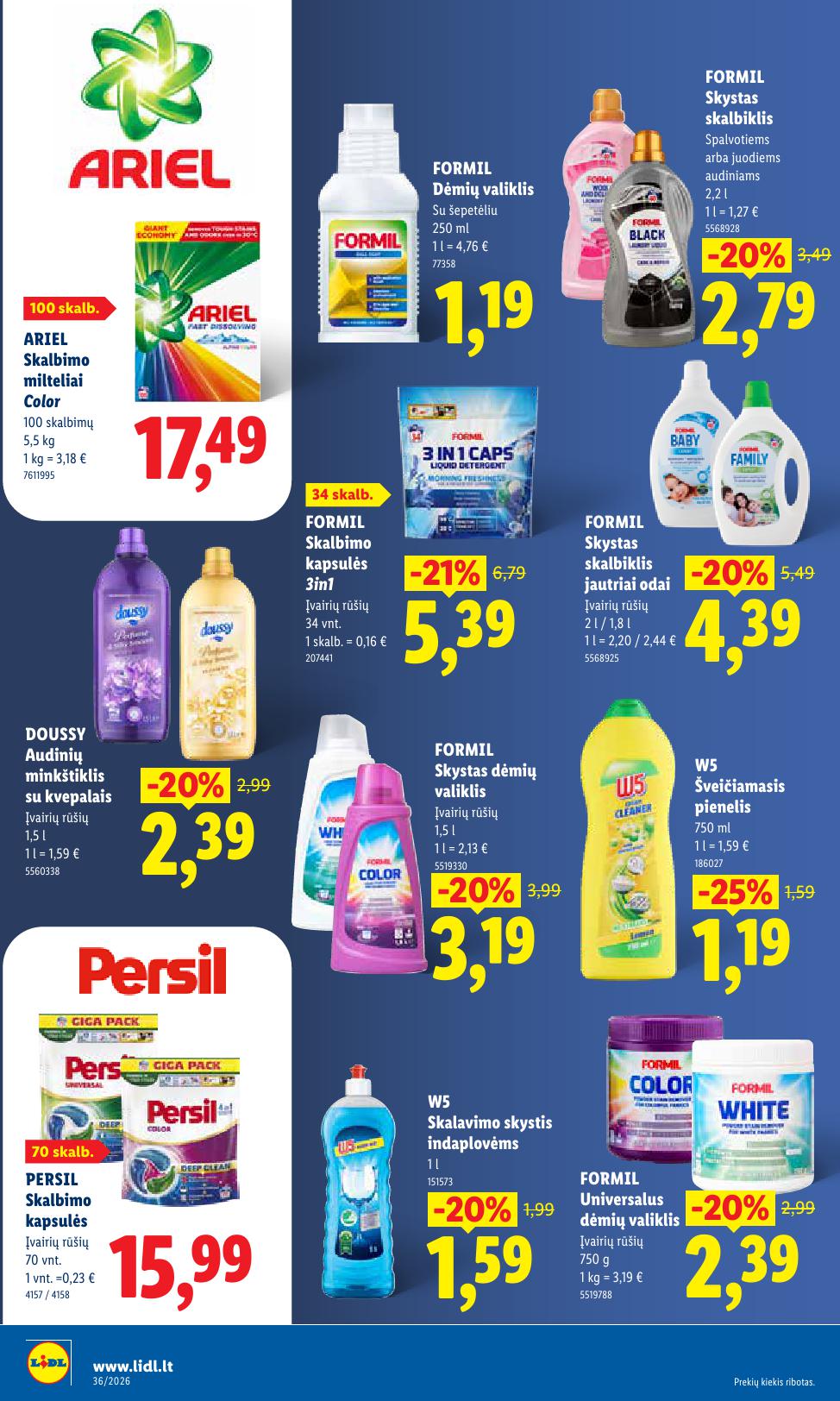 LIDL akcijų ir nuolaidų leidinys 2026.08.31 - 2026.09.06