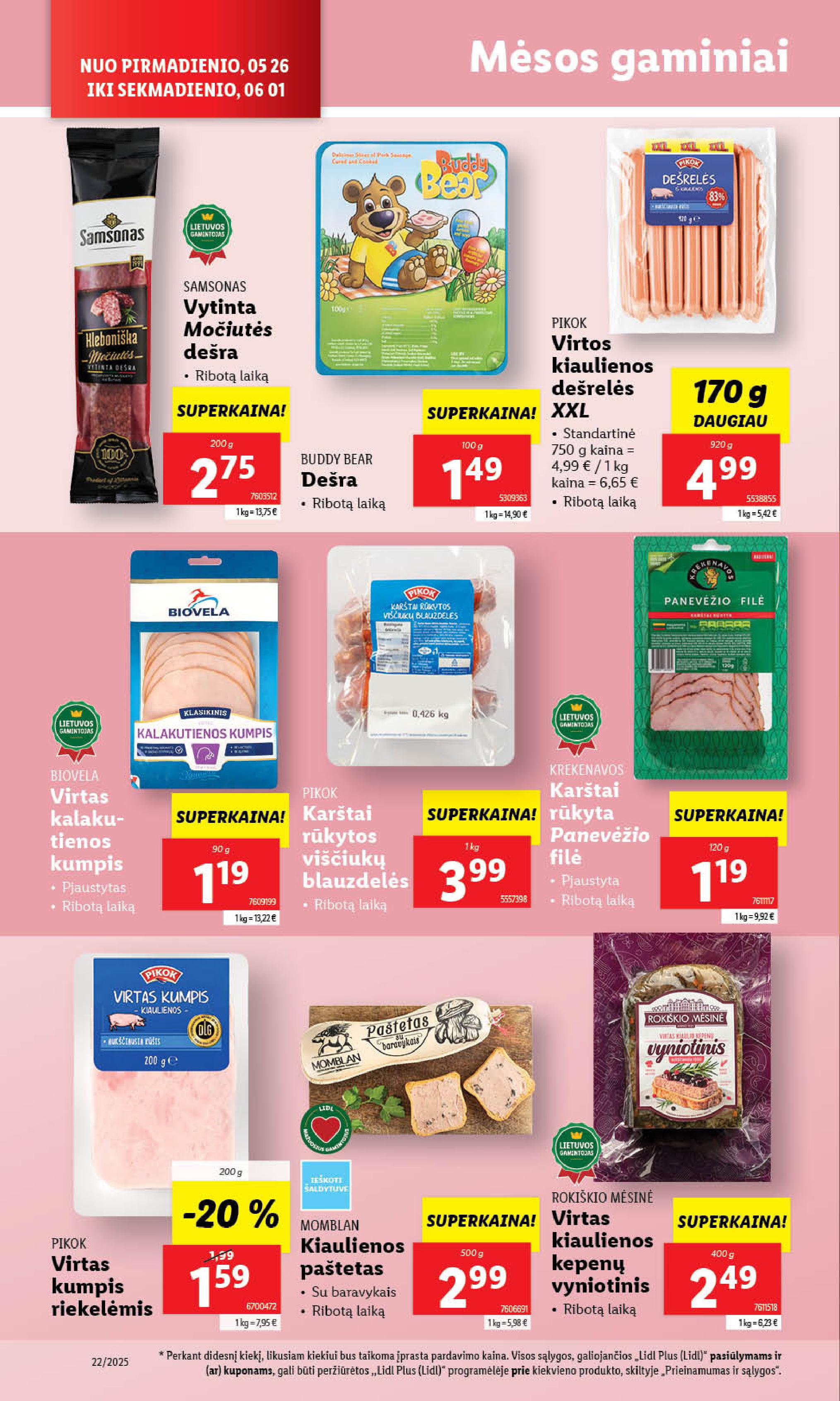 Naujausias LIDL kaininis katalogas 2025.05.26 - 2025.06.01