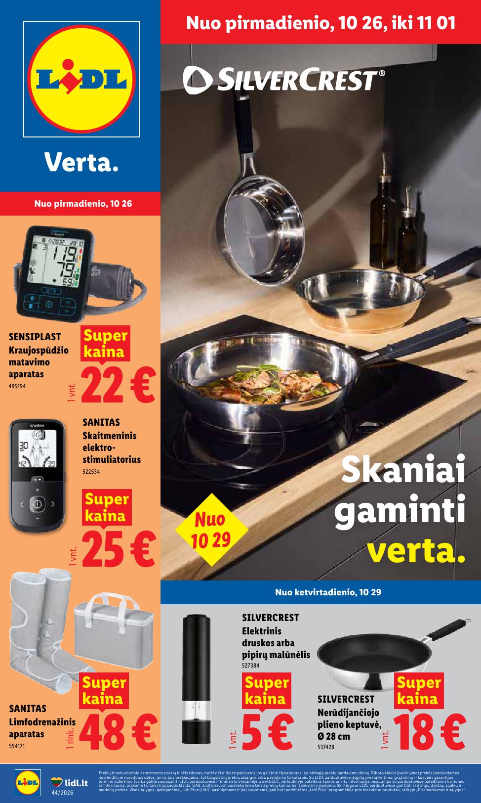 LIDL ne maisto prekių leidinys 2026.10.26 - 2026.11.01