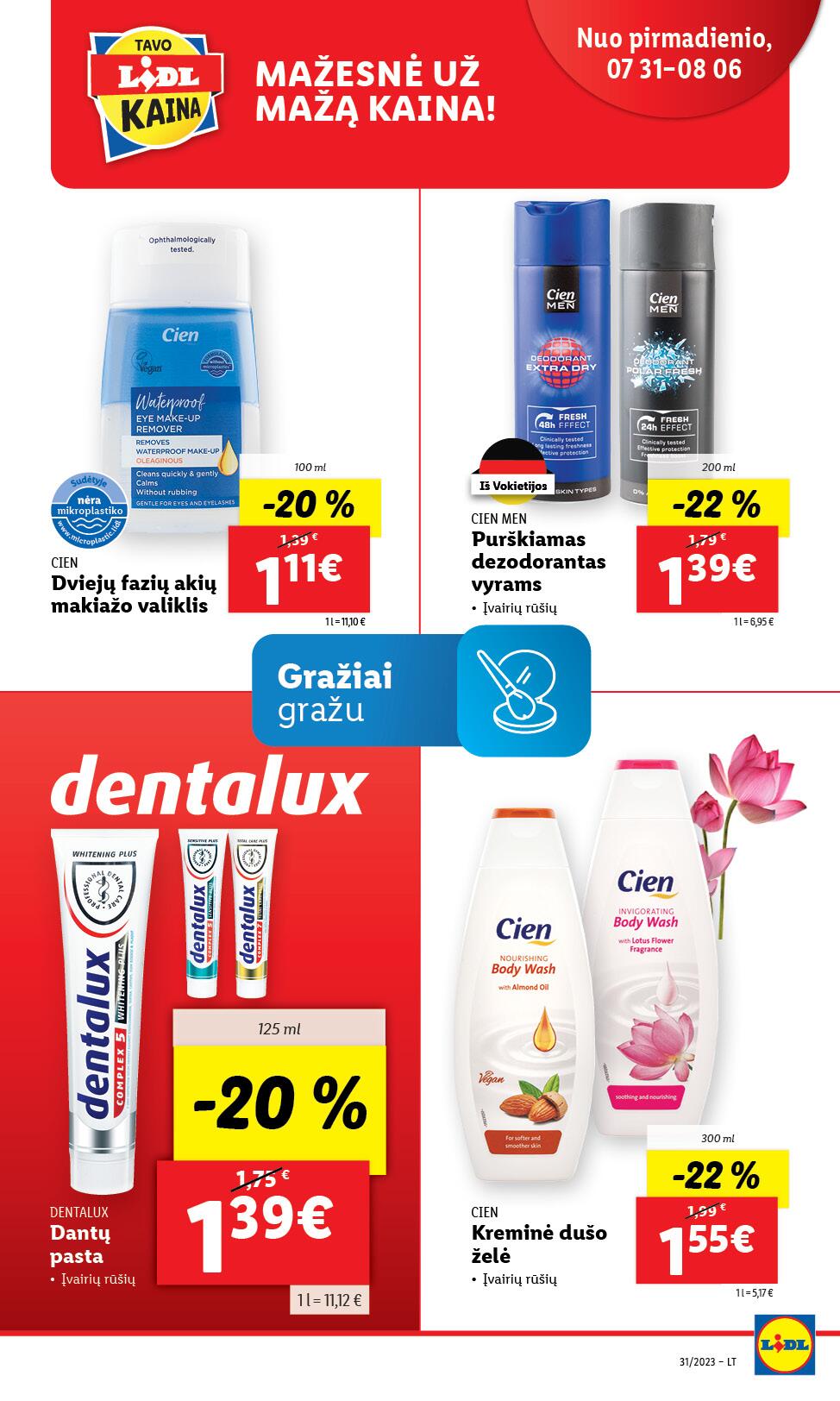 Naujausias LIDL kaininis katalogas 2023.07.31 - 2023.08.06