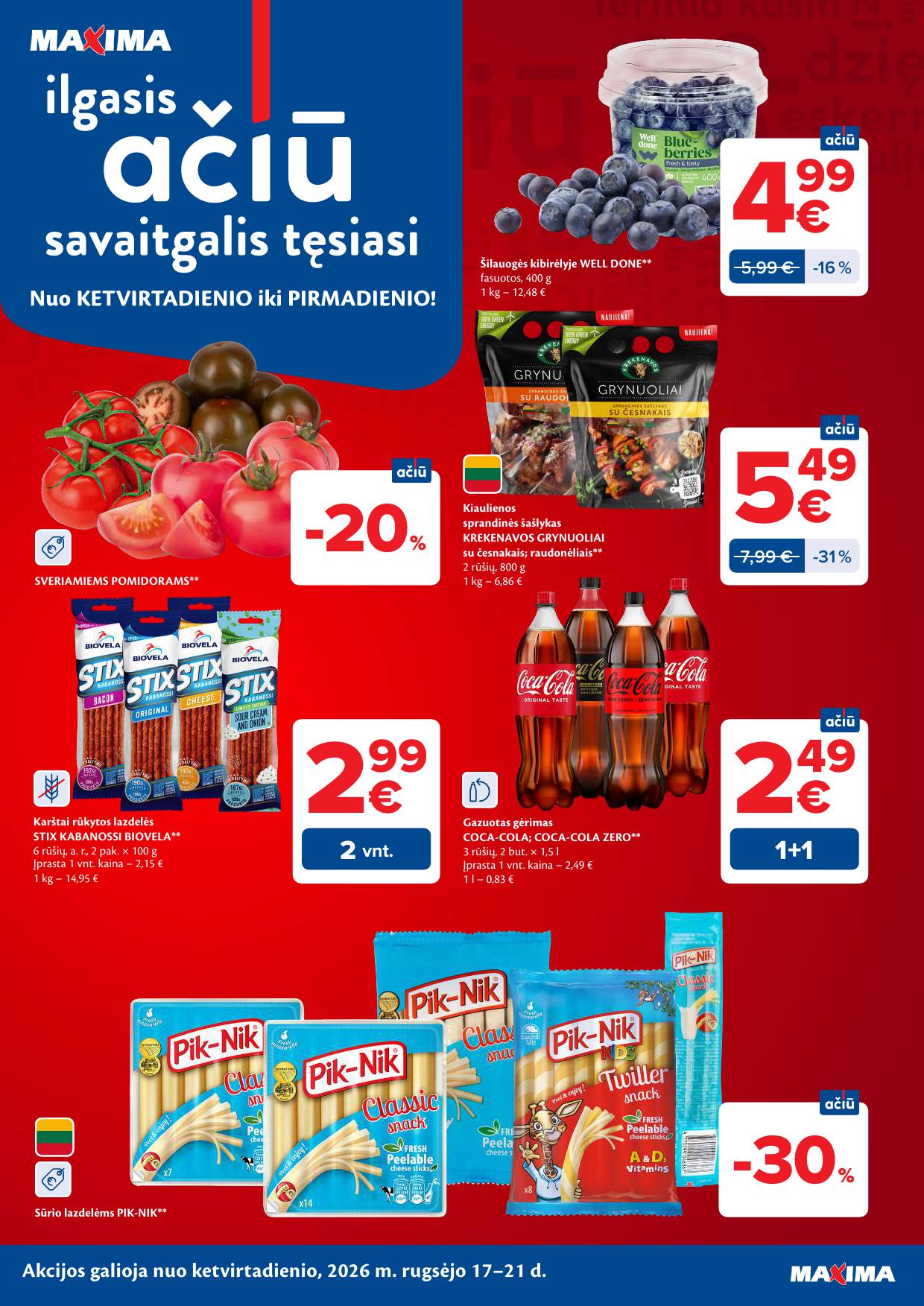 Naujas MAXIMA leidinys Nr.38 nuo 2026.09.15 iki 2026.09.21