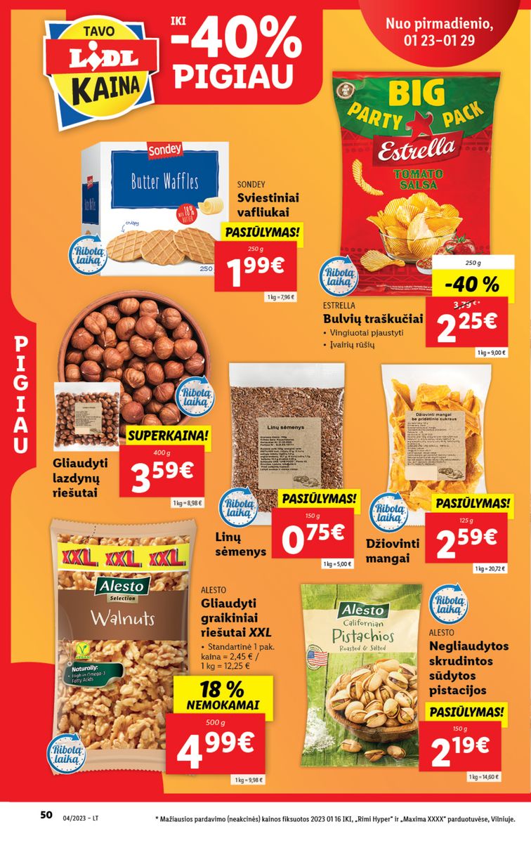 Naujausias LIDL kaininis katalogas 2023.01.23 - 2023.01.29