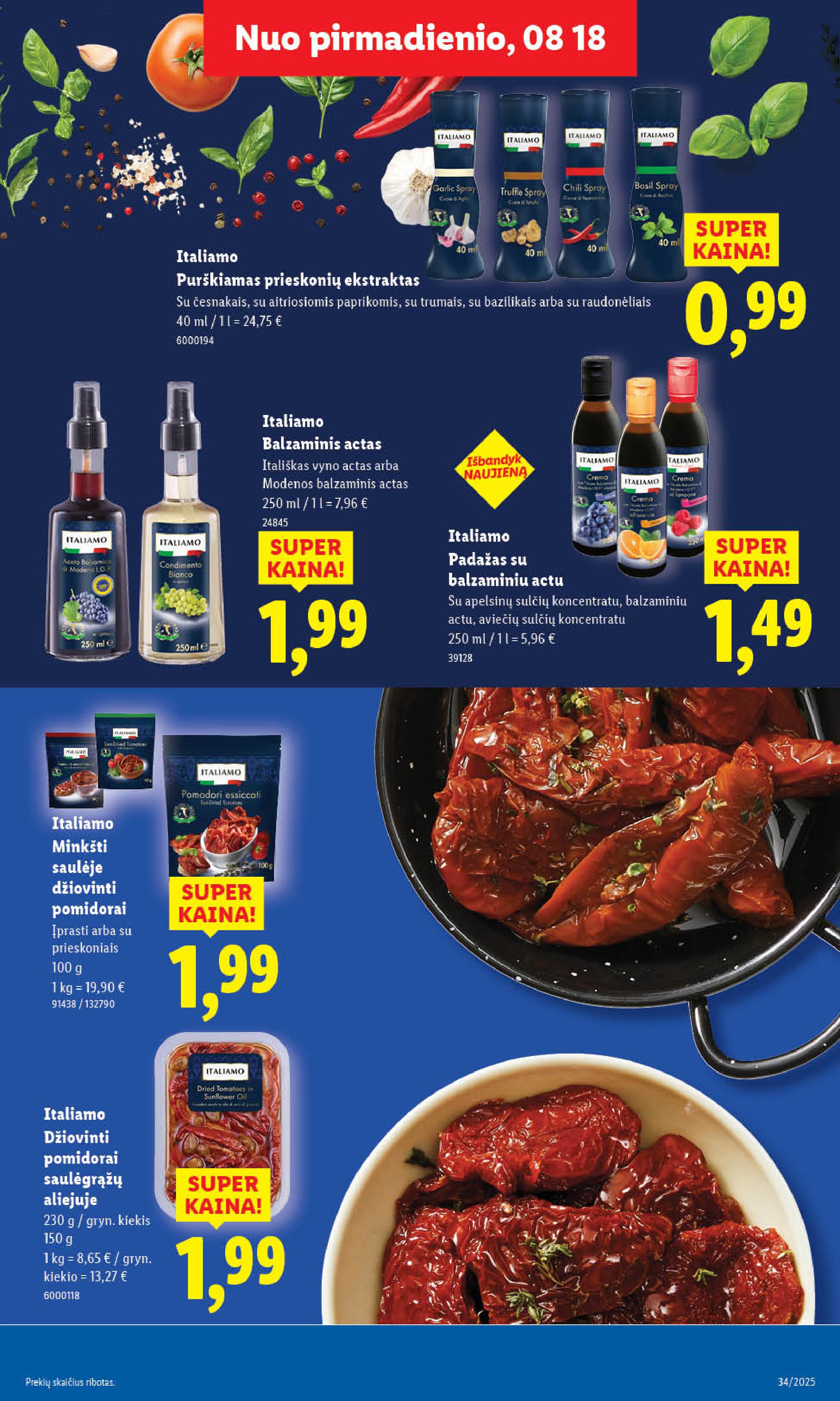 Naujausias LIDL kaininis katalogas 2025.08.18 - 2025.08.24
