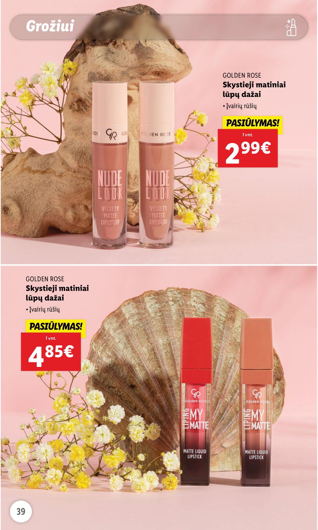 LIDL prekių katalogas "Grožio festivalis" galioja nuo 2023.05.01