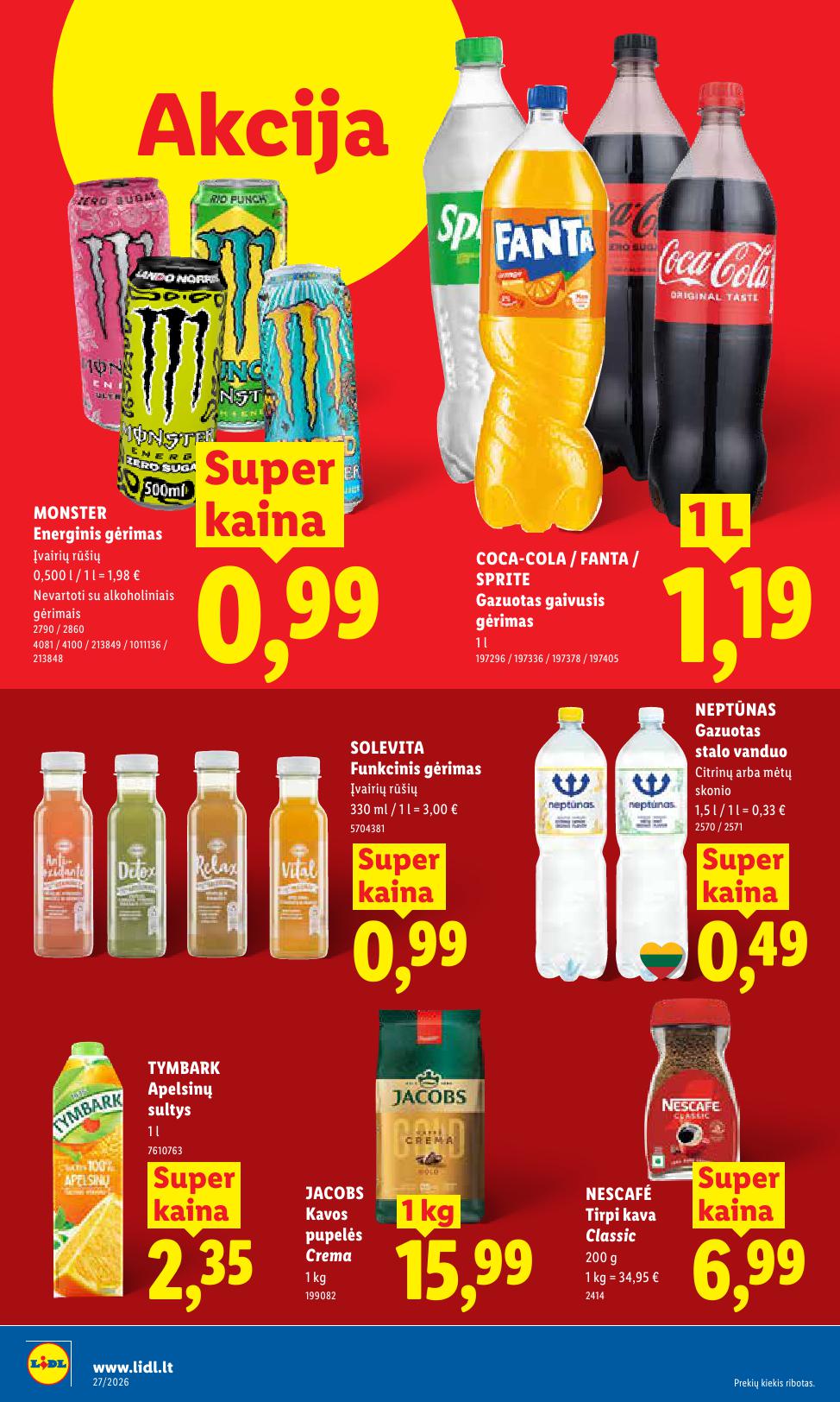 Naujausias LIDL kaininis katalogas 2026.06.29 - 2026.07.05