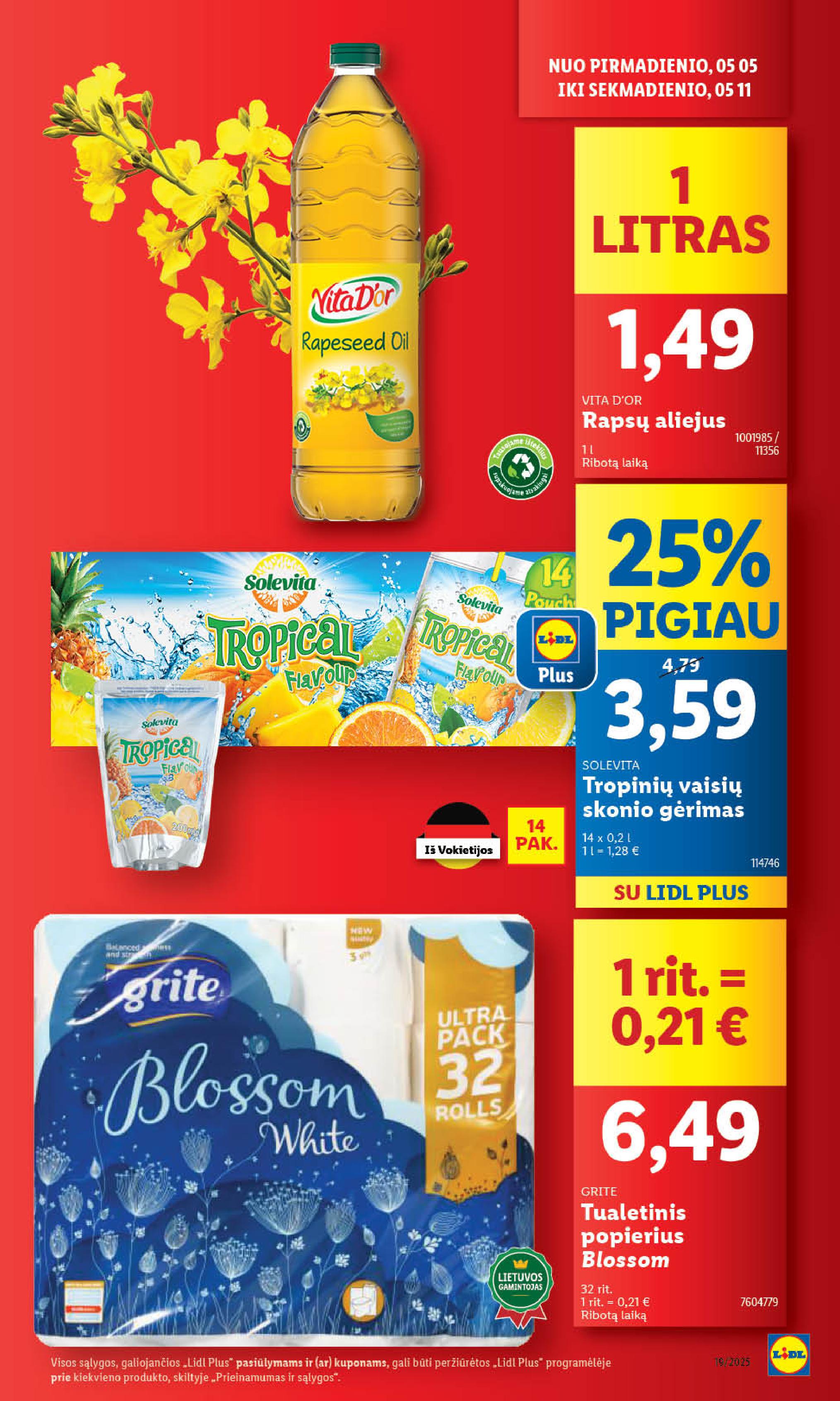 Naujausias LIDL kaininis katalogas 2025.05.05 - 2025.05.11