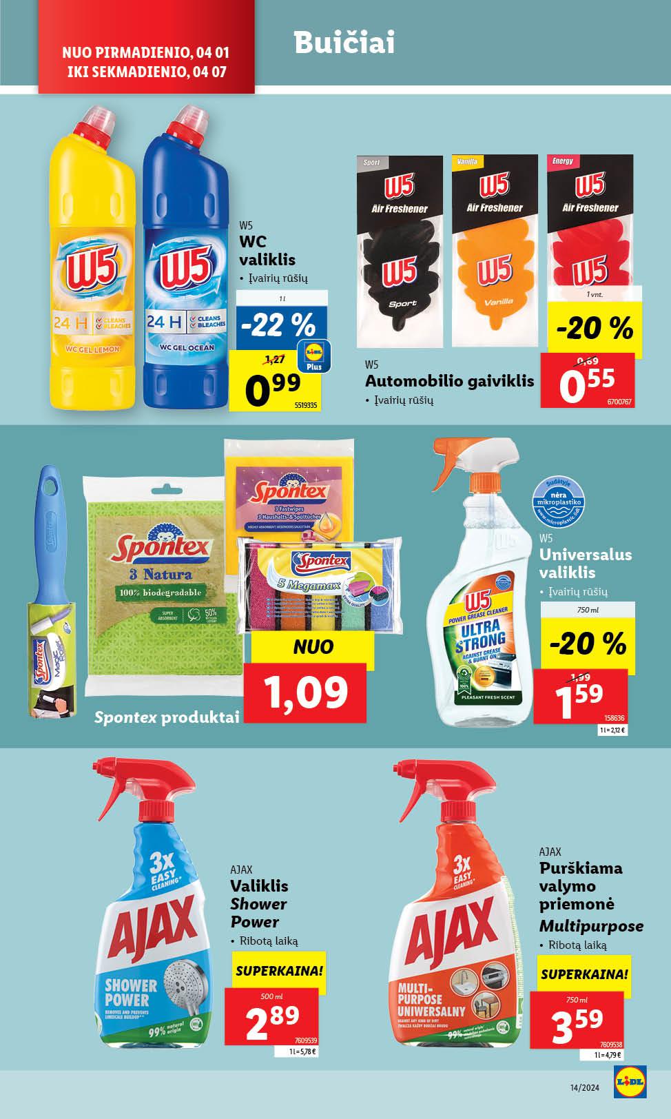 Naujausias LIDL kaininis katalogas 2024.04.01 - 2024.04.07