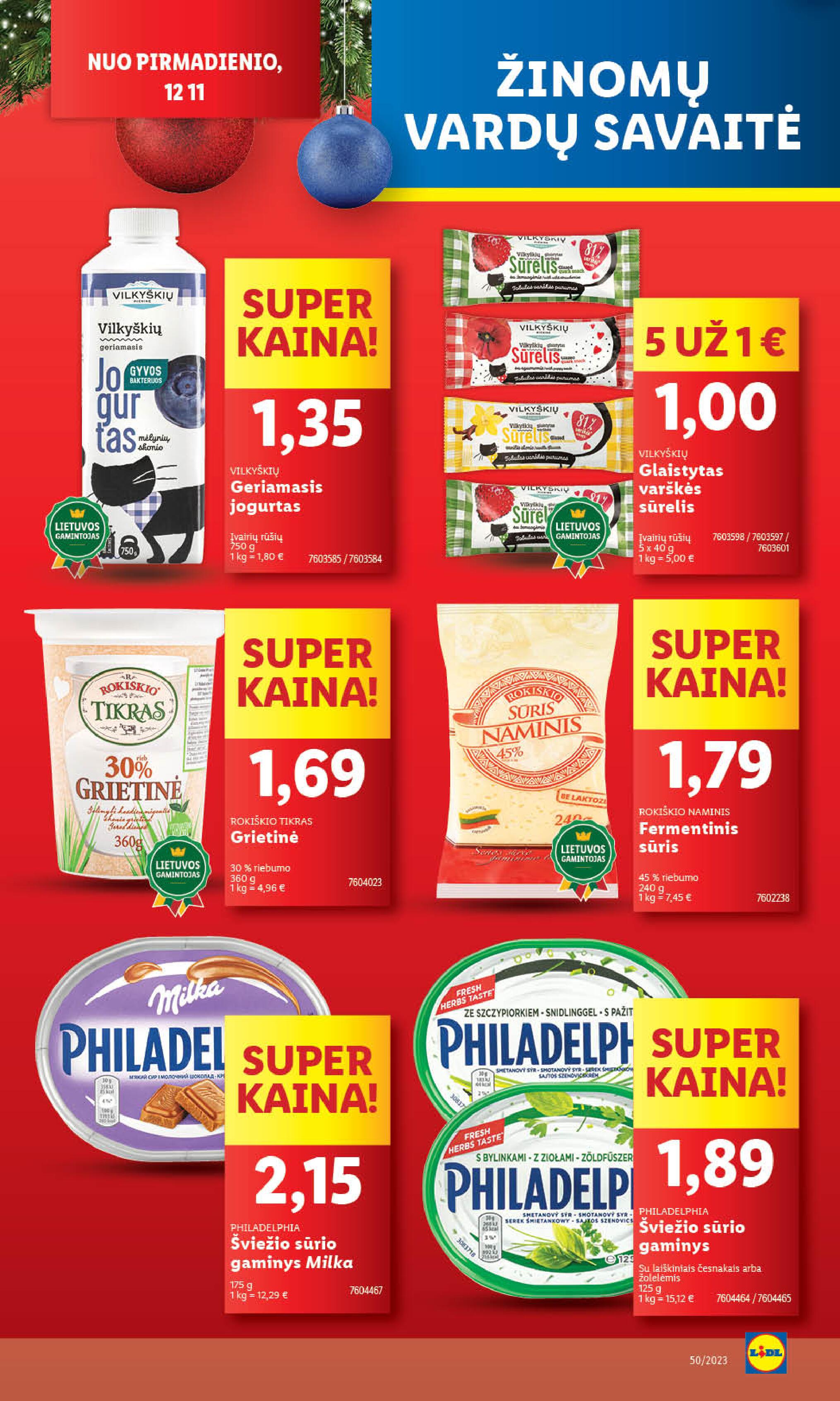 Naujausias LIDL kaininis katalogas 2023.12.11 - 2023.12.17