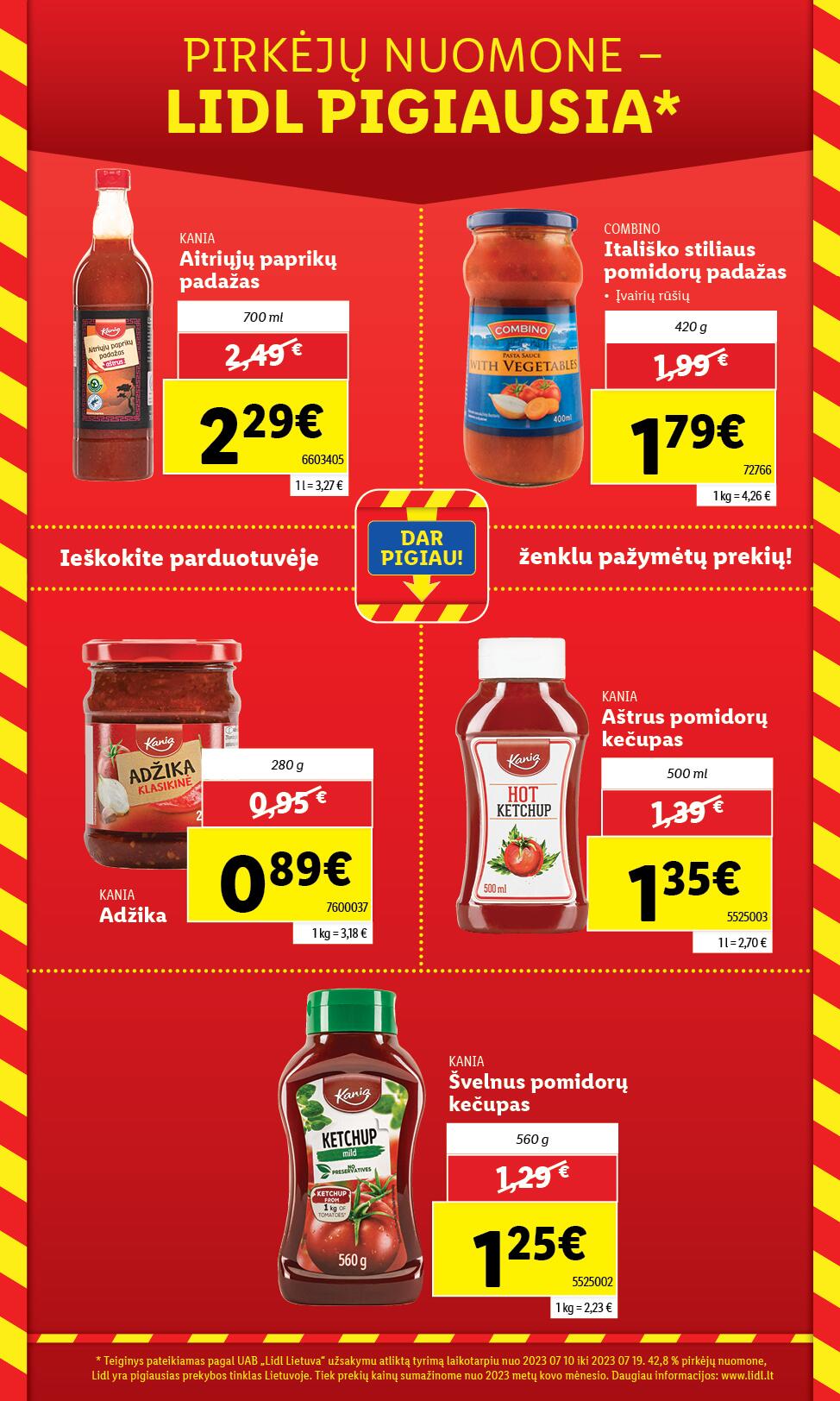 LIDL katalogas "MAŽINAM KAINAS!"