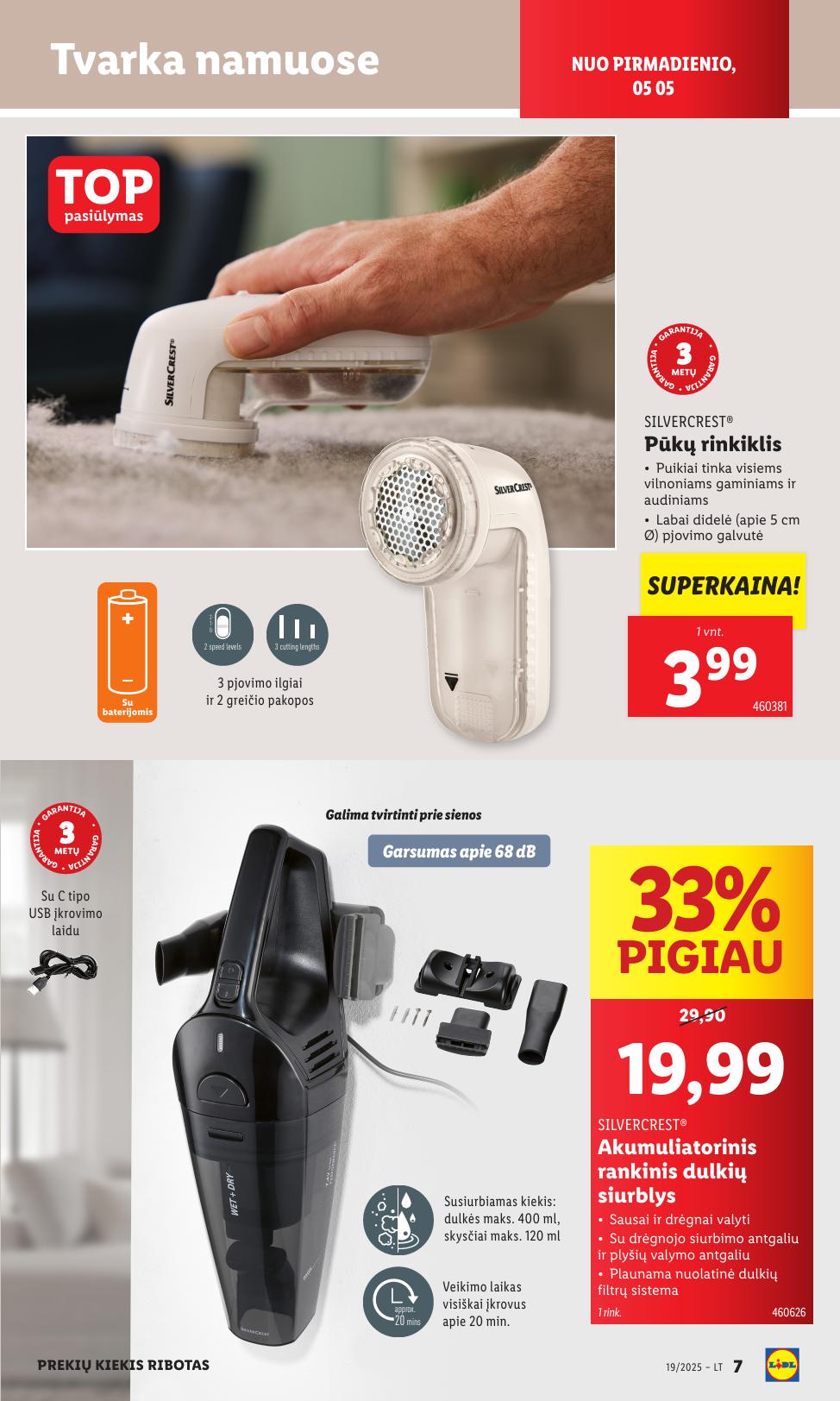 LIDL ne maisto prekių leidinys 2025.05.05 - 2025.05.11