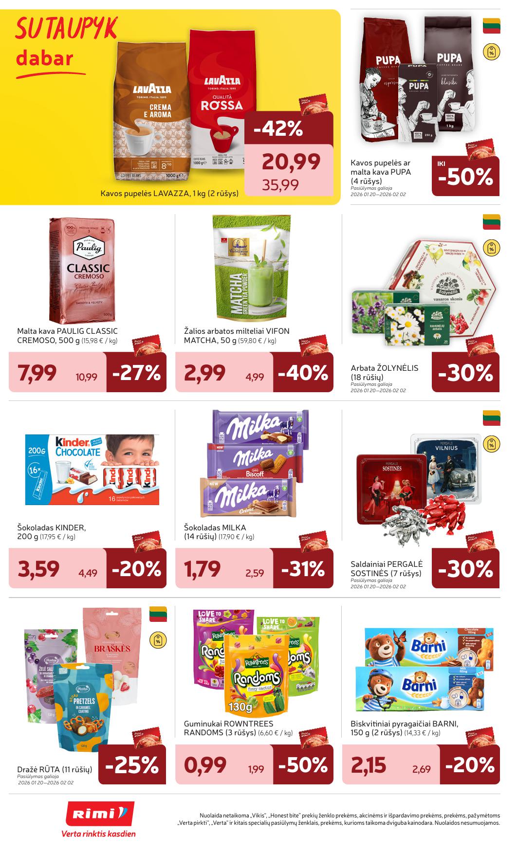 Naujausias RIMI kaininis katalogas 2026.01.20 - 2026.01.26