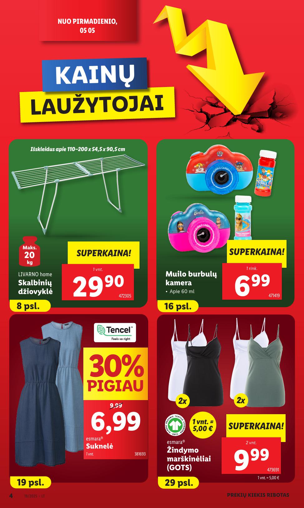 LIDL ne maisto prekių leidinys 2025.05.05 - 2025.05.11