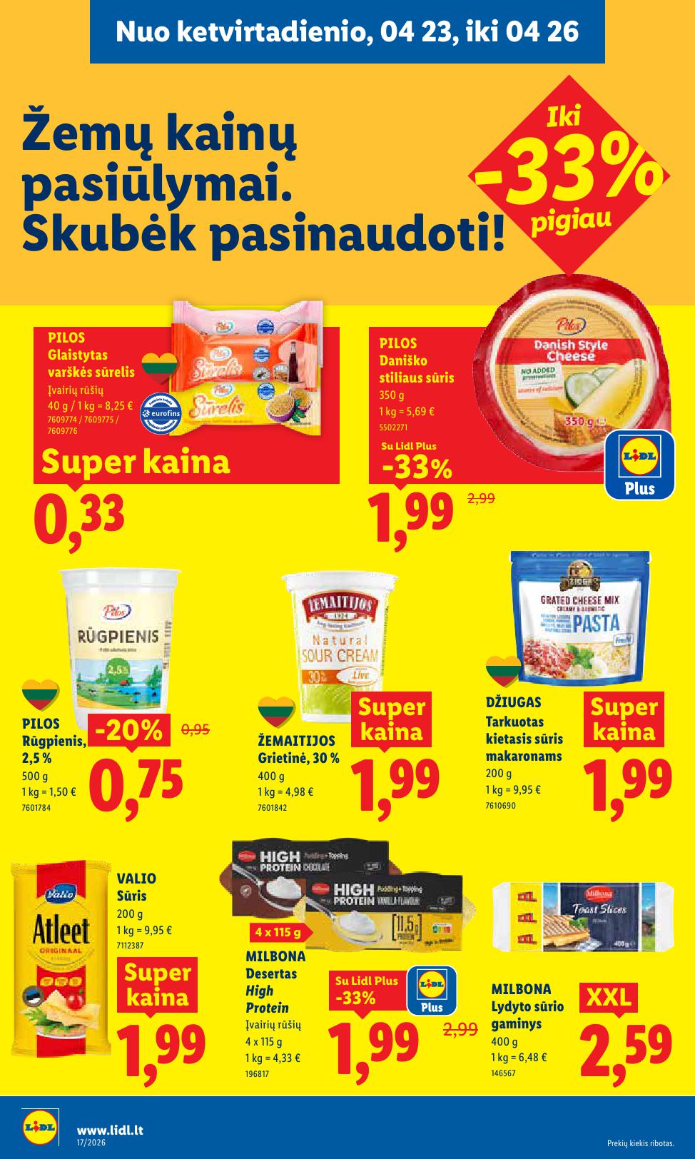 Naujausias LIDL kaininis katalogas 2026.04.20 - 2026.04.26