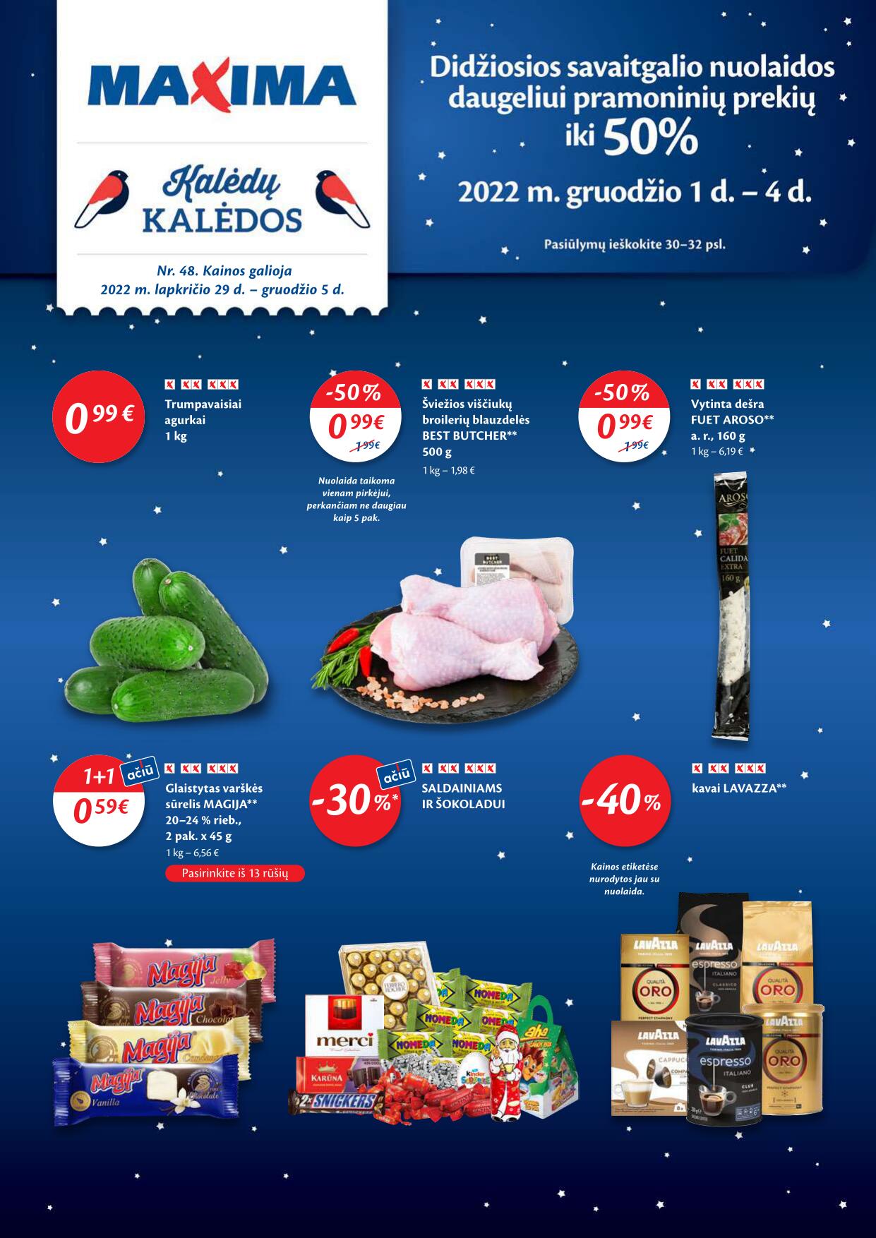 Naujausias MAXIMA kaininis katalogas 2022.11.29 - 2022.12.05