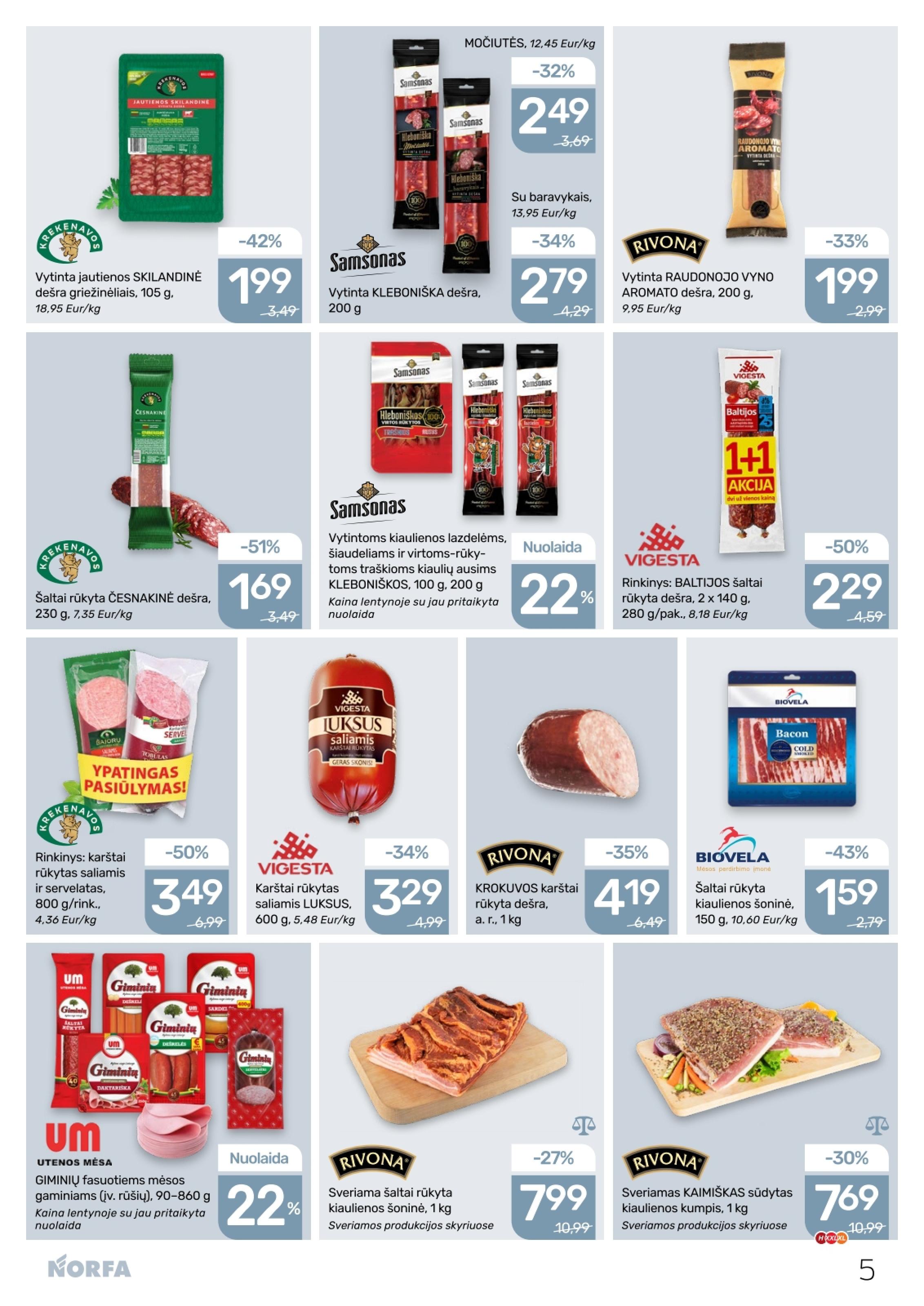 Naujausias NORFA kaininis katalogas 2026.03.19 - 2026.04.01