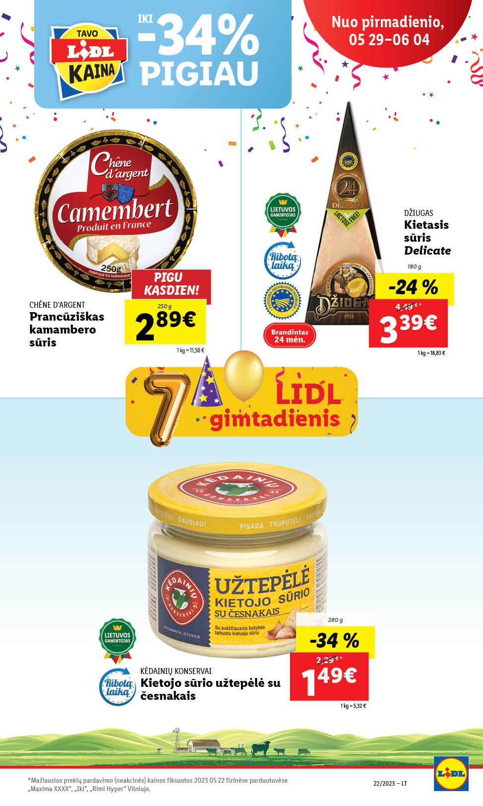 Naujausias LIDL kaininis katalogas 2023.05.29 - 2023.06.04
