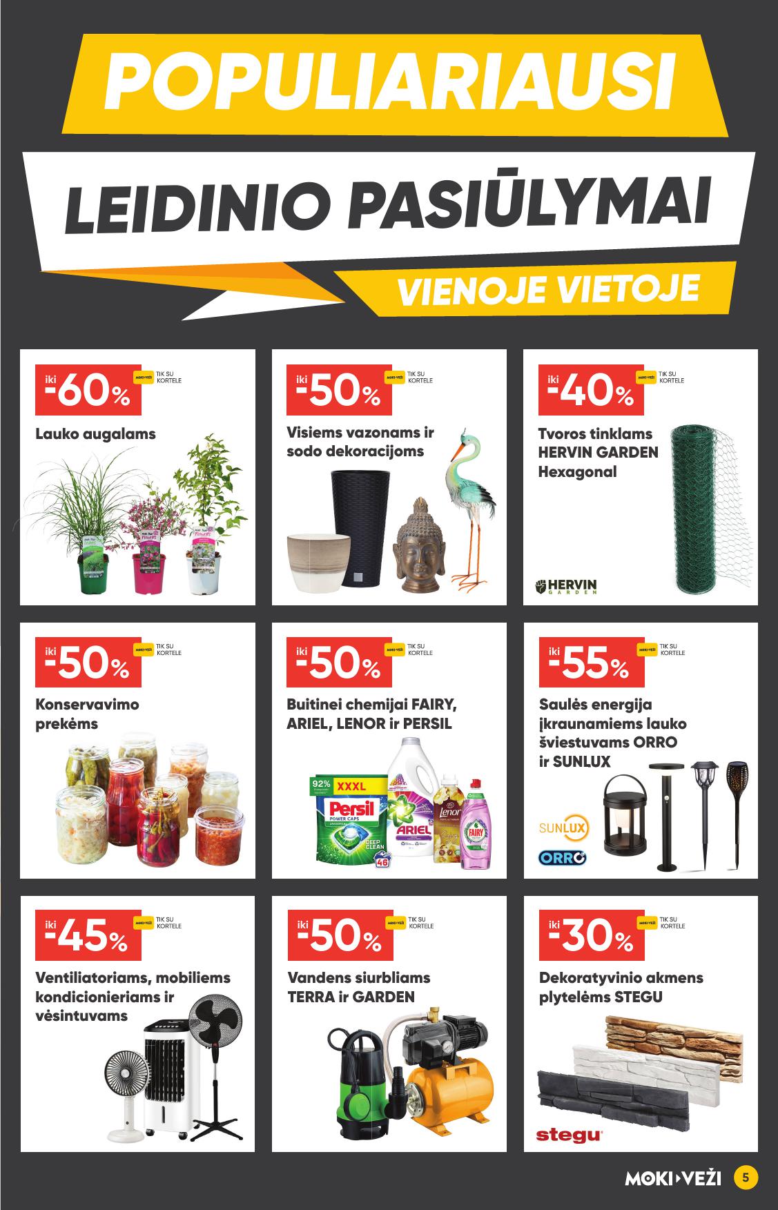 Naujas MOKI VEŽI akcijų ir nuolaidų leidinys Nr.8 2025.07.24 iki 2025.08.19