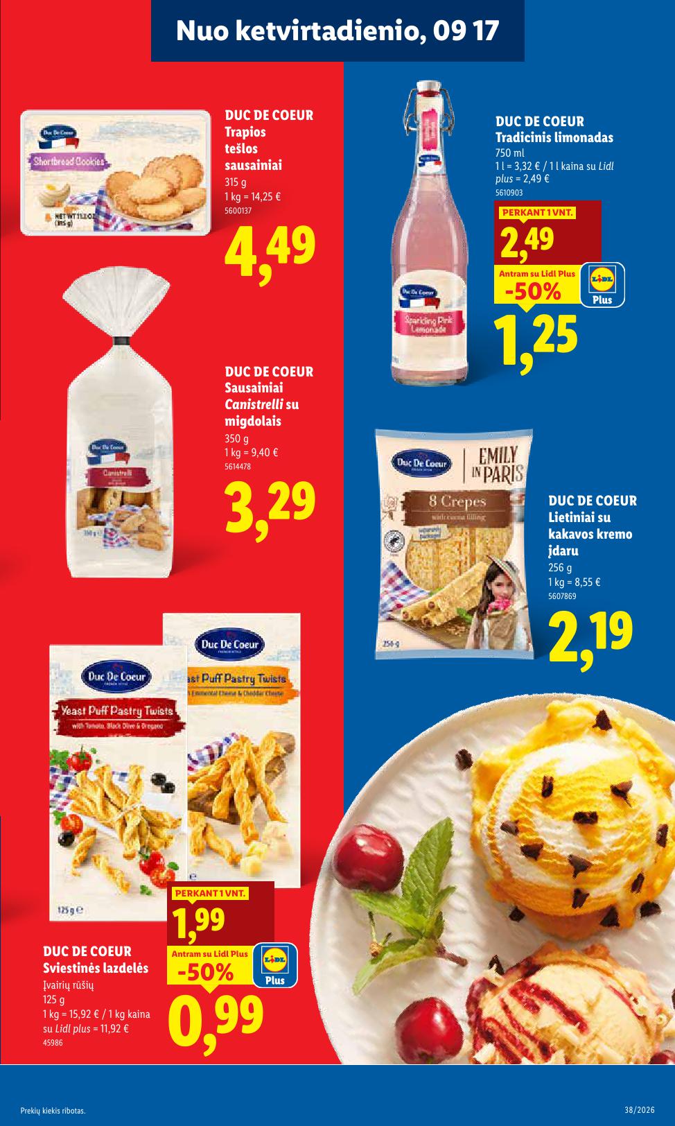 Naujausias LIDL kaininis katalogas 2026.09.14 - 2026.09.20