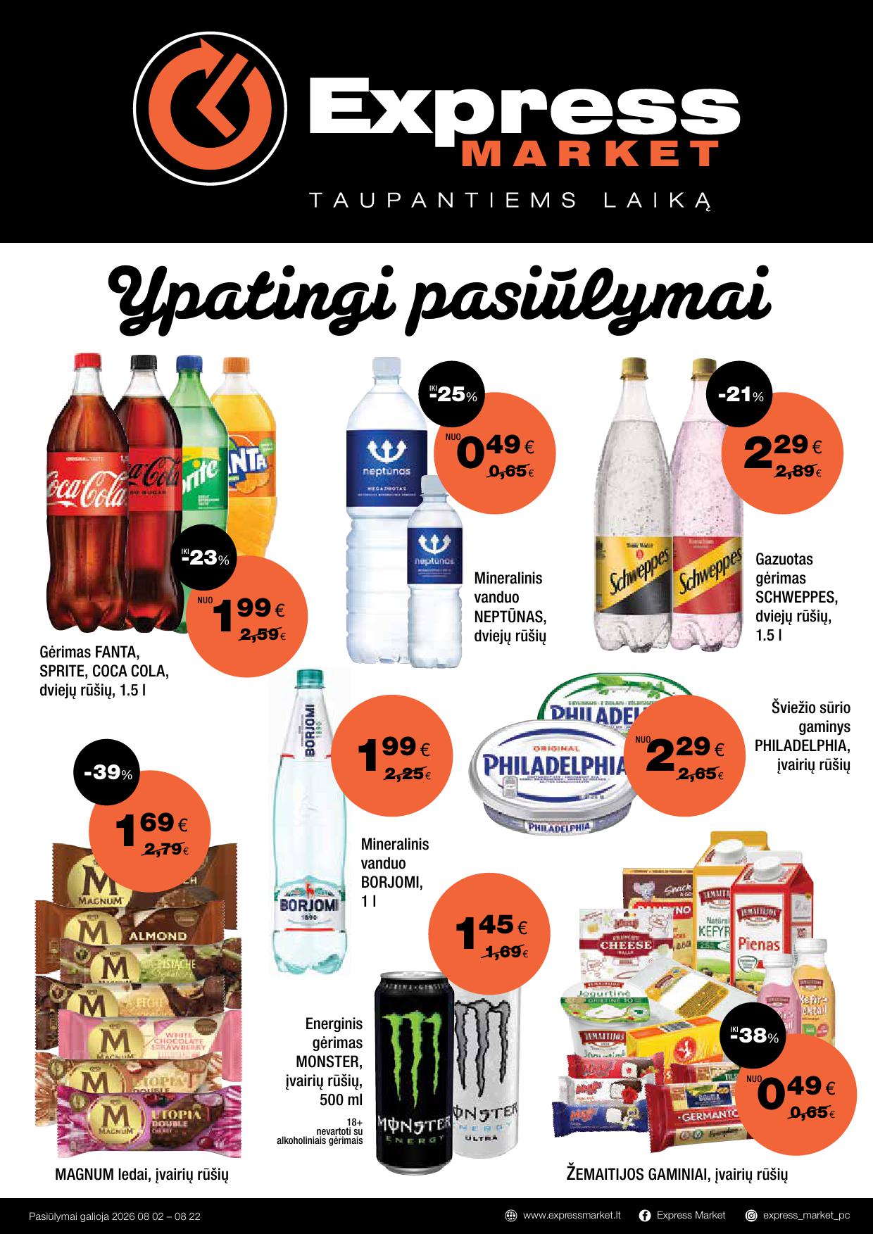 Naujas EXPRESS MARKET leidinys nuo 2026.08.02 iki 2026.08.22