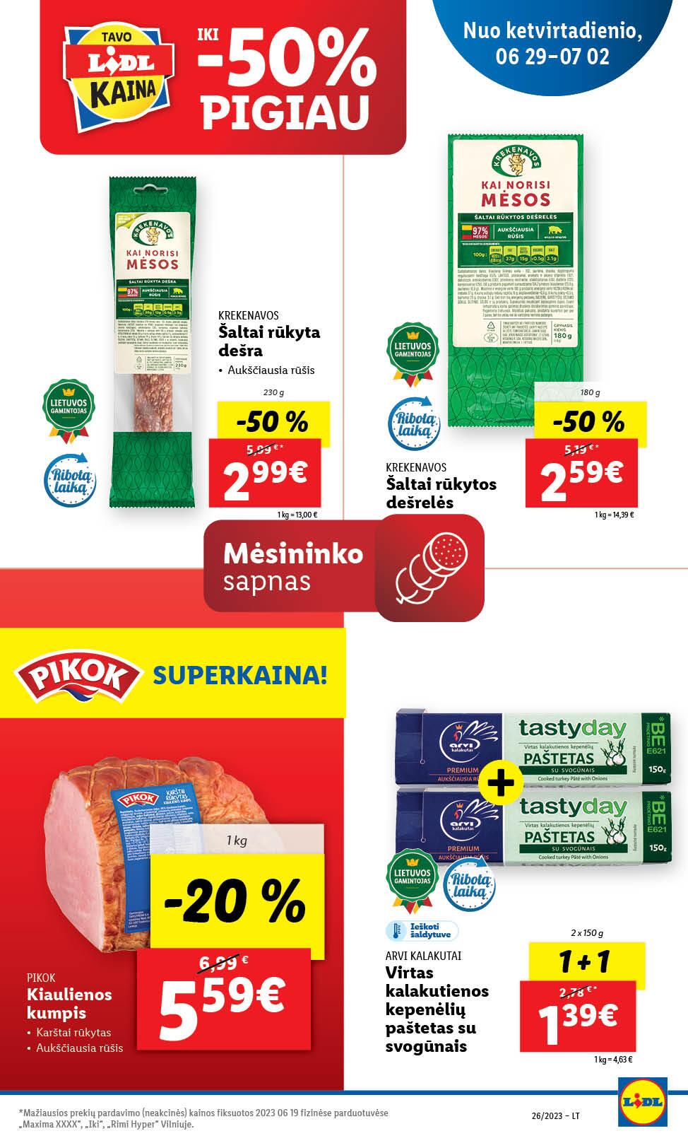 Naujausias LIDL kaininis katalogas 2023.06.26 - 2023.07.02