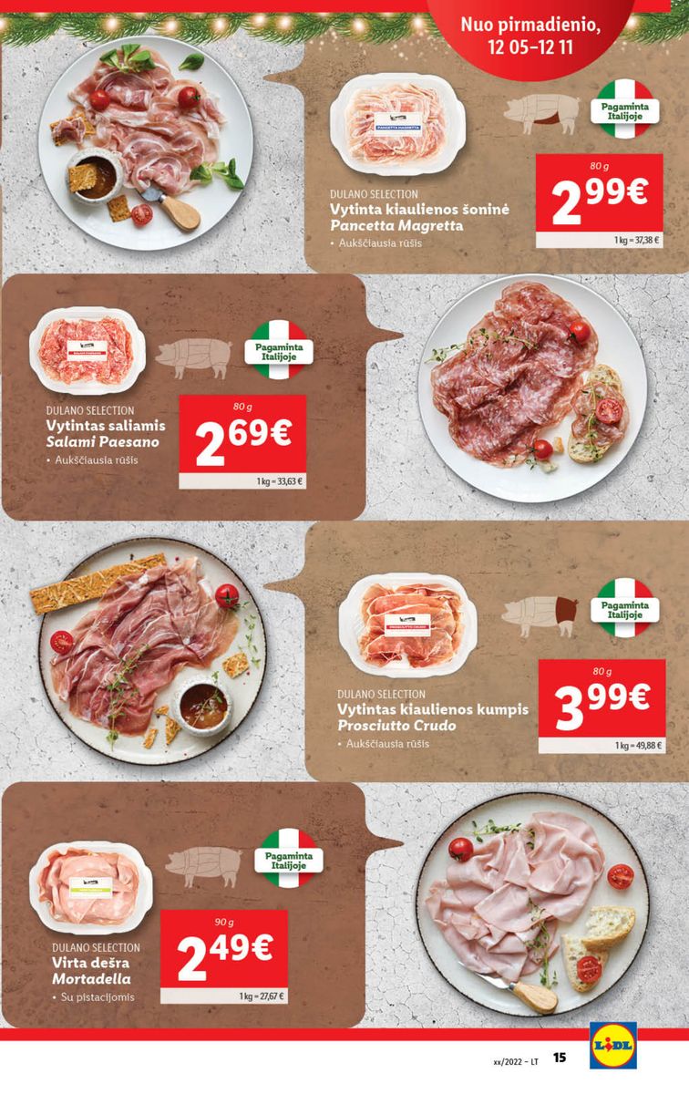 Naujausias LIDL kaininis katalogas 2022.12.05 - 2022.12.11