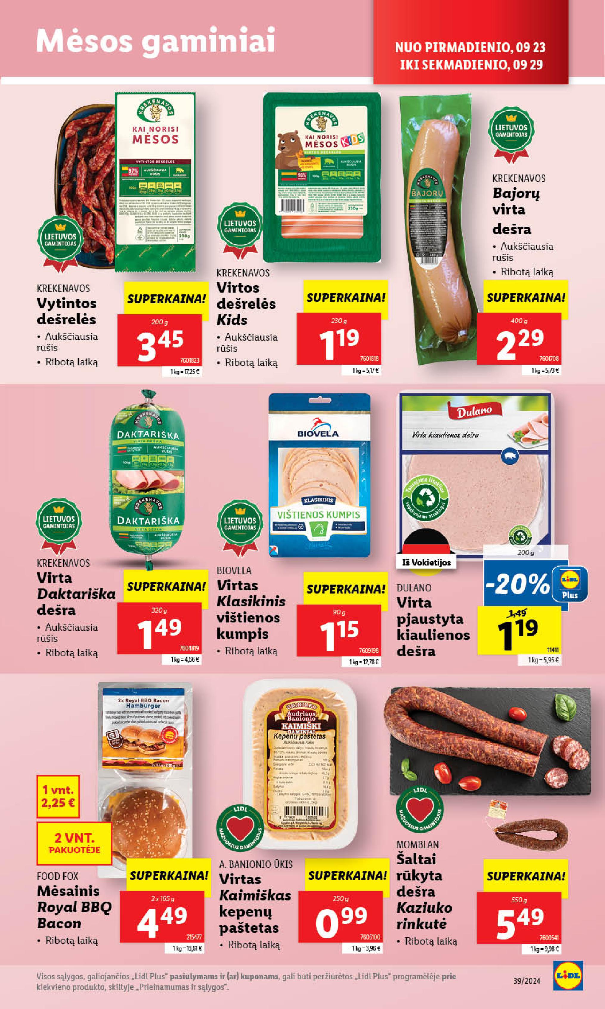 Naujausias LIDL kaininis katalogas 2024.09.23 - 2024.09.29