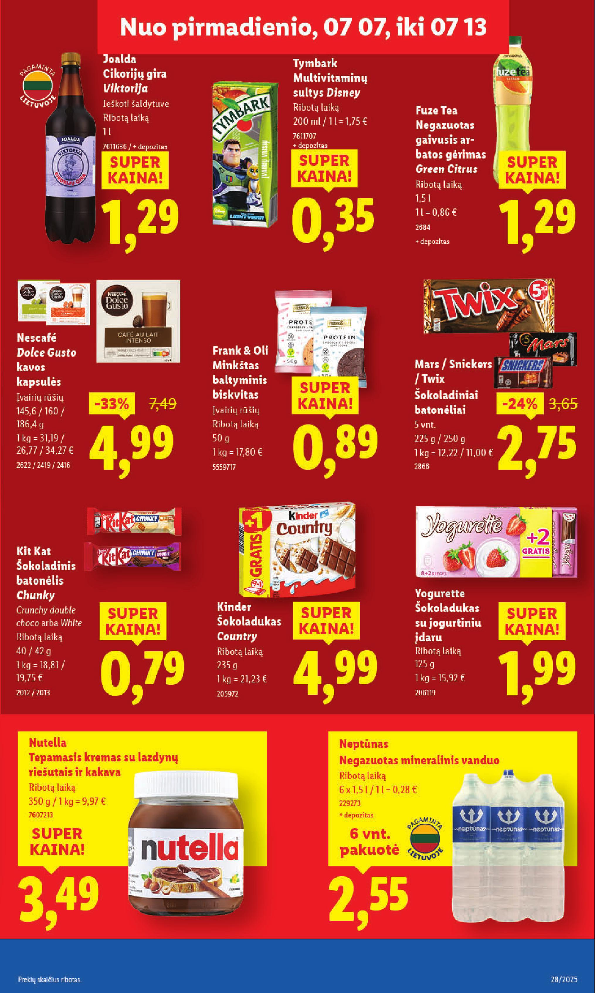 Naujausias LIDL kaininis katalogas 2025.07.07 - 2025.07.13