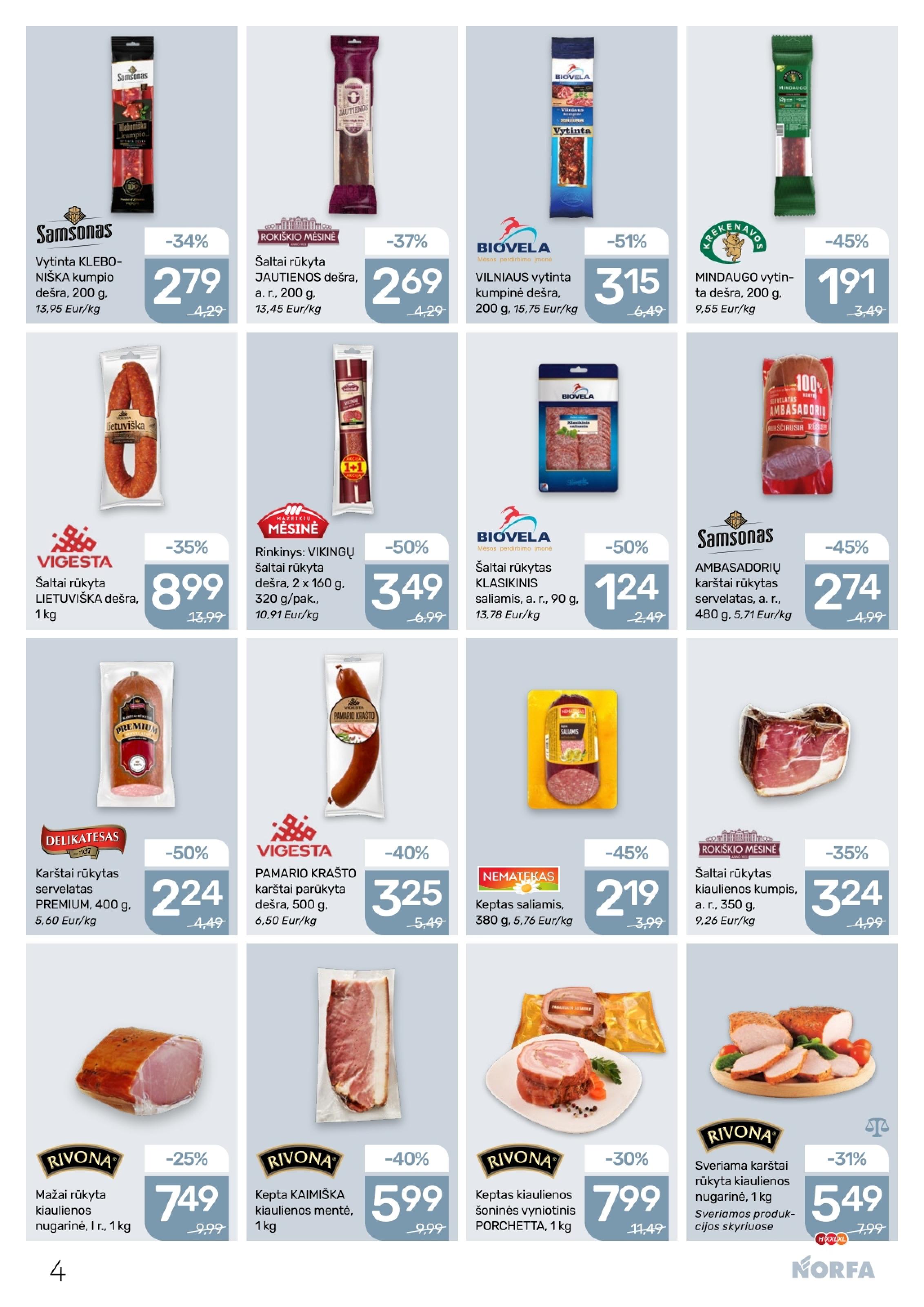Naujausias NORFA kaininis katalogas 2026.04.02 - 2026.04.15