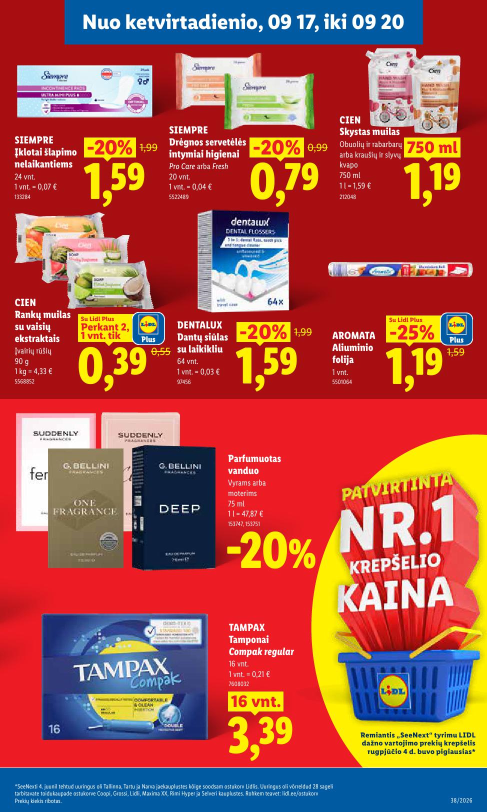 Naujausias LIDL kaininis katalogas 2026.09.14 - 2026.09.20