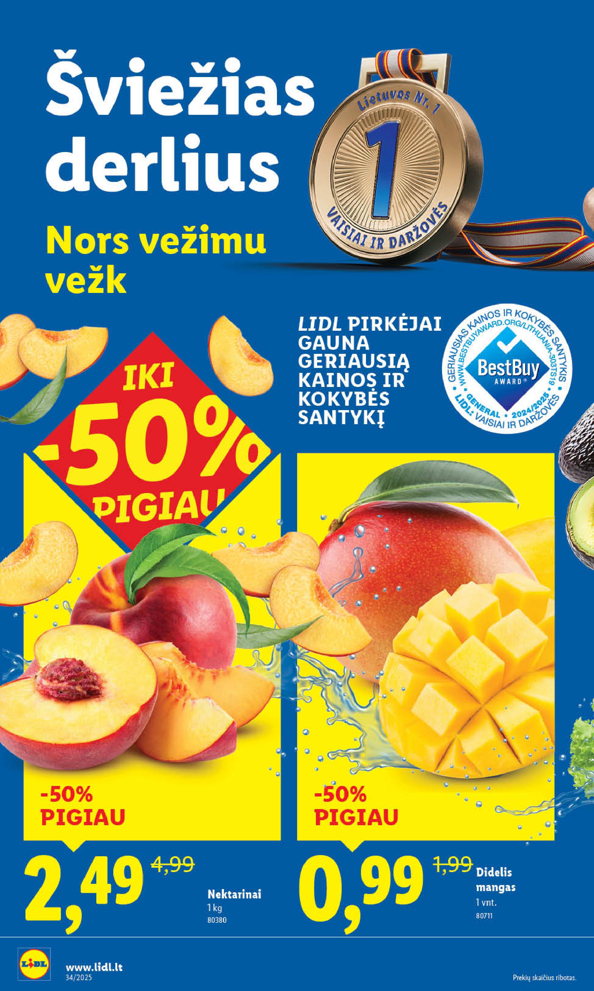 Naujausias LIDL kaininis katalogas 2025.08.18 - 2025.08.24
