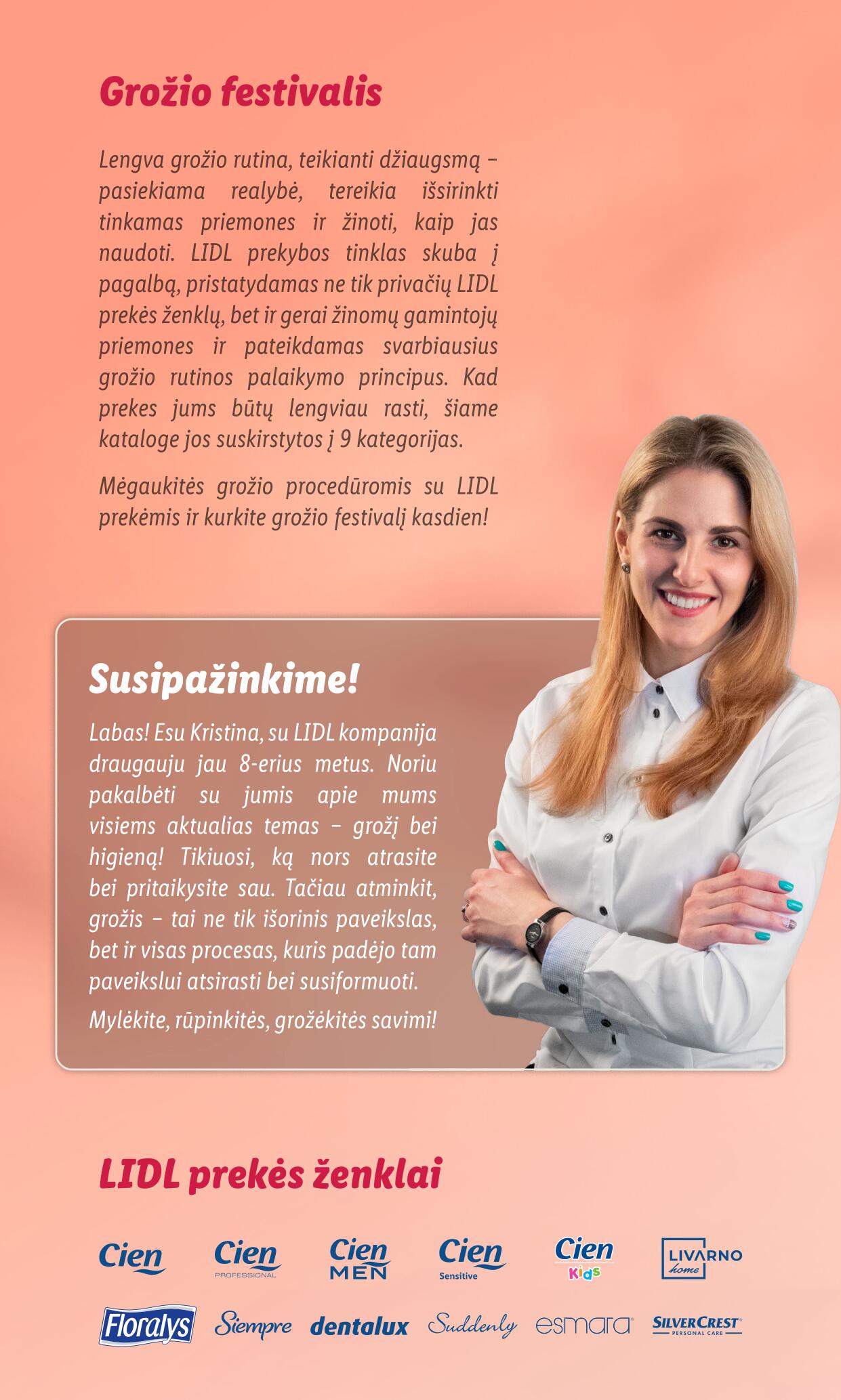 LIDL prekių katalogas "Grožio festivalis" galioja nuo 2023.05.01