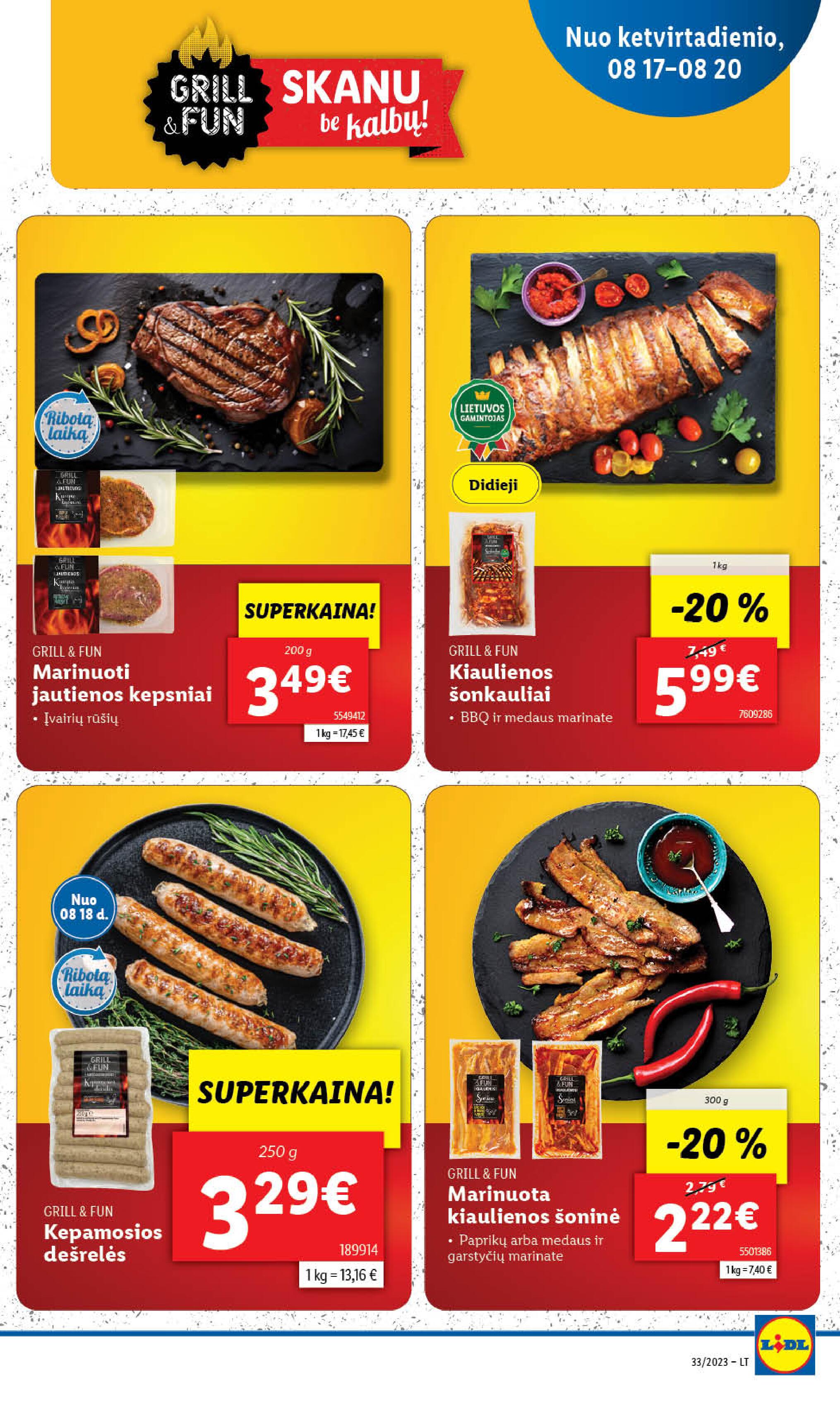 Naujausias LIDL kaininis katalogas 2023.08.14 - 2023.08.20