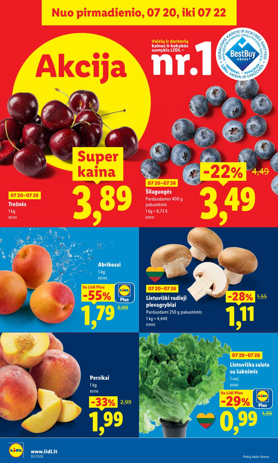 Naujausias LIDL kaininis katalogas 2026.07.20 - 2026.07.26