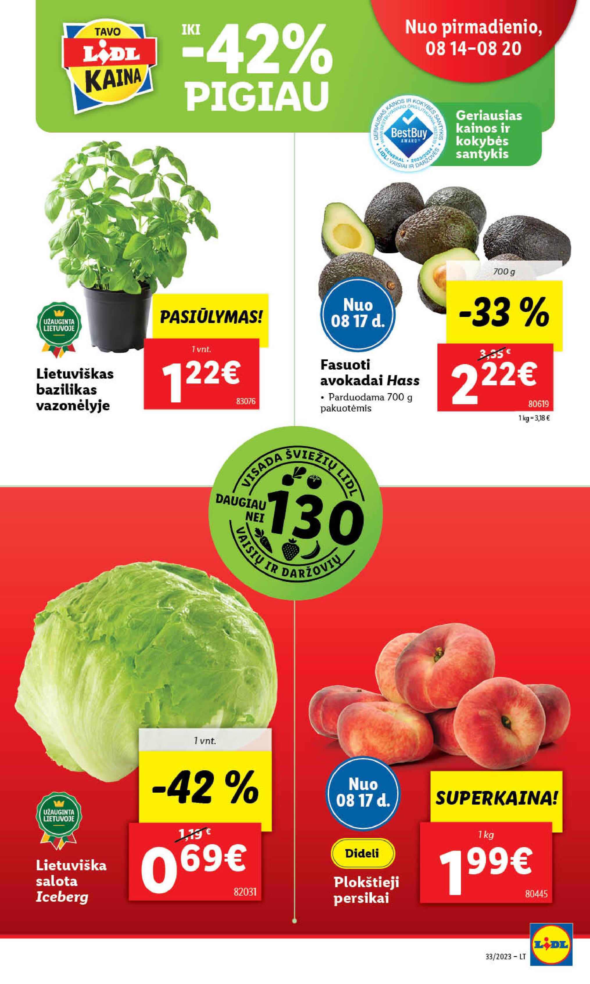 Naujausias LIDL kaininis katalogas 2023.08.14 - 2023.08.20