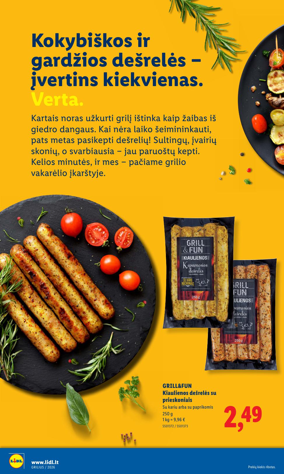 LIDL grilio katalogas "Grilis gardumo, kaina pigumo"