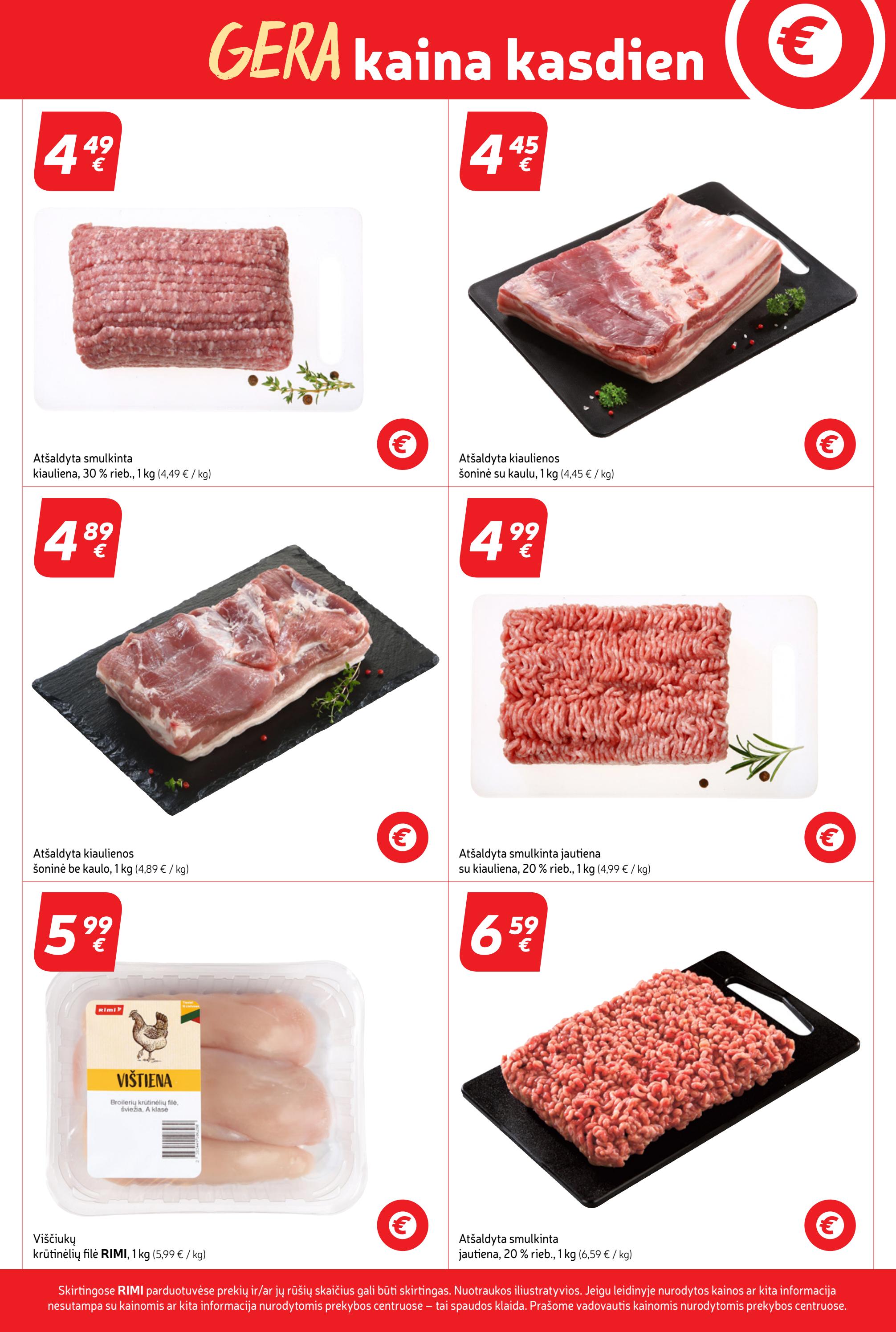 RIMI sumažintų kainų katalogas "Gera kaina kasdien"