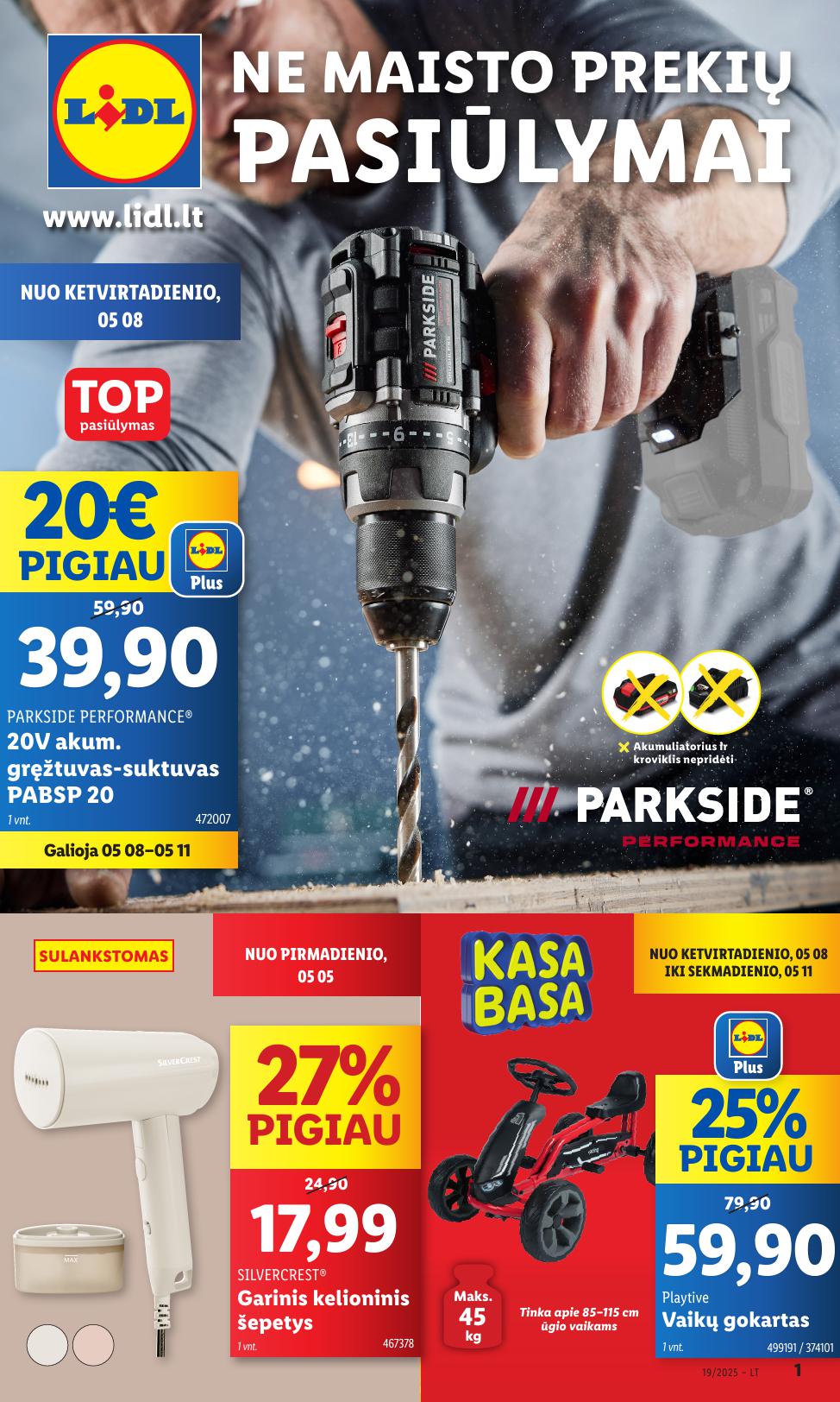 LIDL ne maisto prekių leidinys 2025.05.05 - 2025.05.11