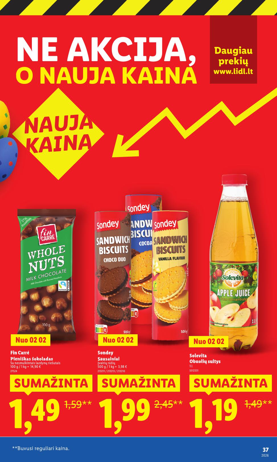 LIDL katalogas "Didysis kainų mažinimas"