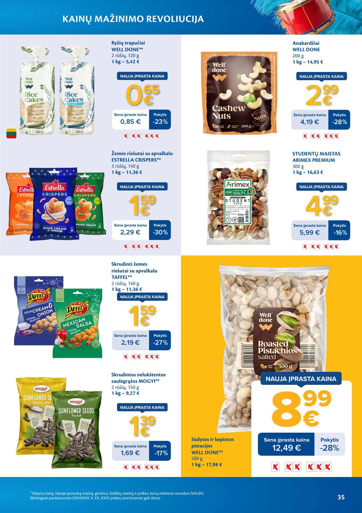 MAXIMA nuolaidų leidinys "Kainų mažinimo revoliucija" 2026.03.03 - 2026.03.09