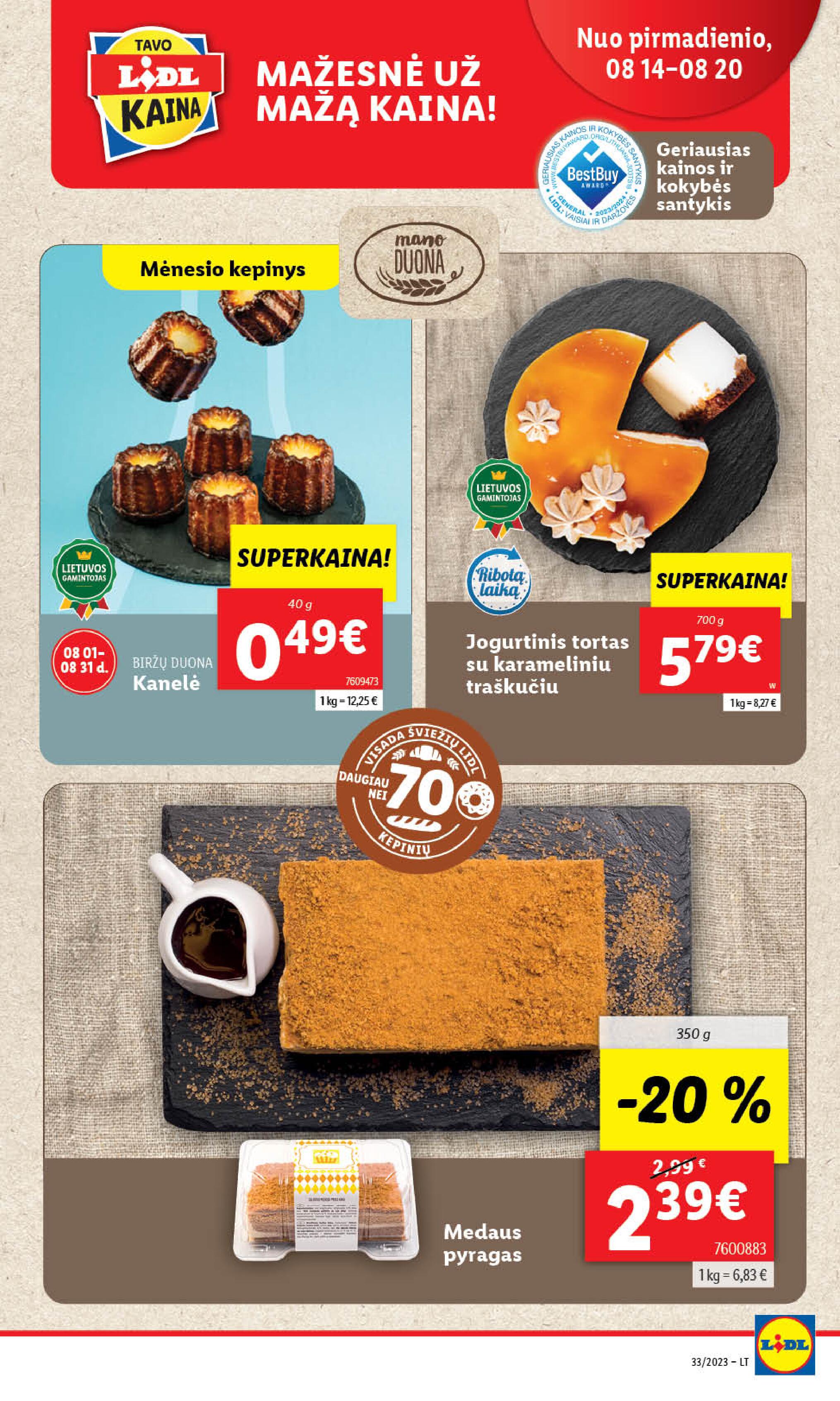 Naujausias LIDL kaininis katalogas 2023.08.14 - 2023.08.20