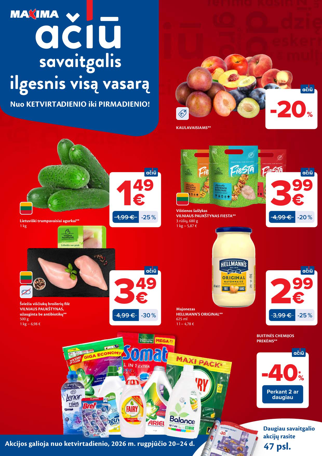 Naujausias MAXIMA kaininis katalogas 2026.08.18 - 2026.08.24