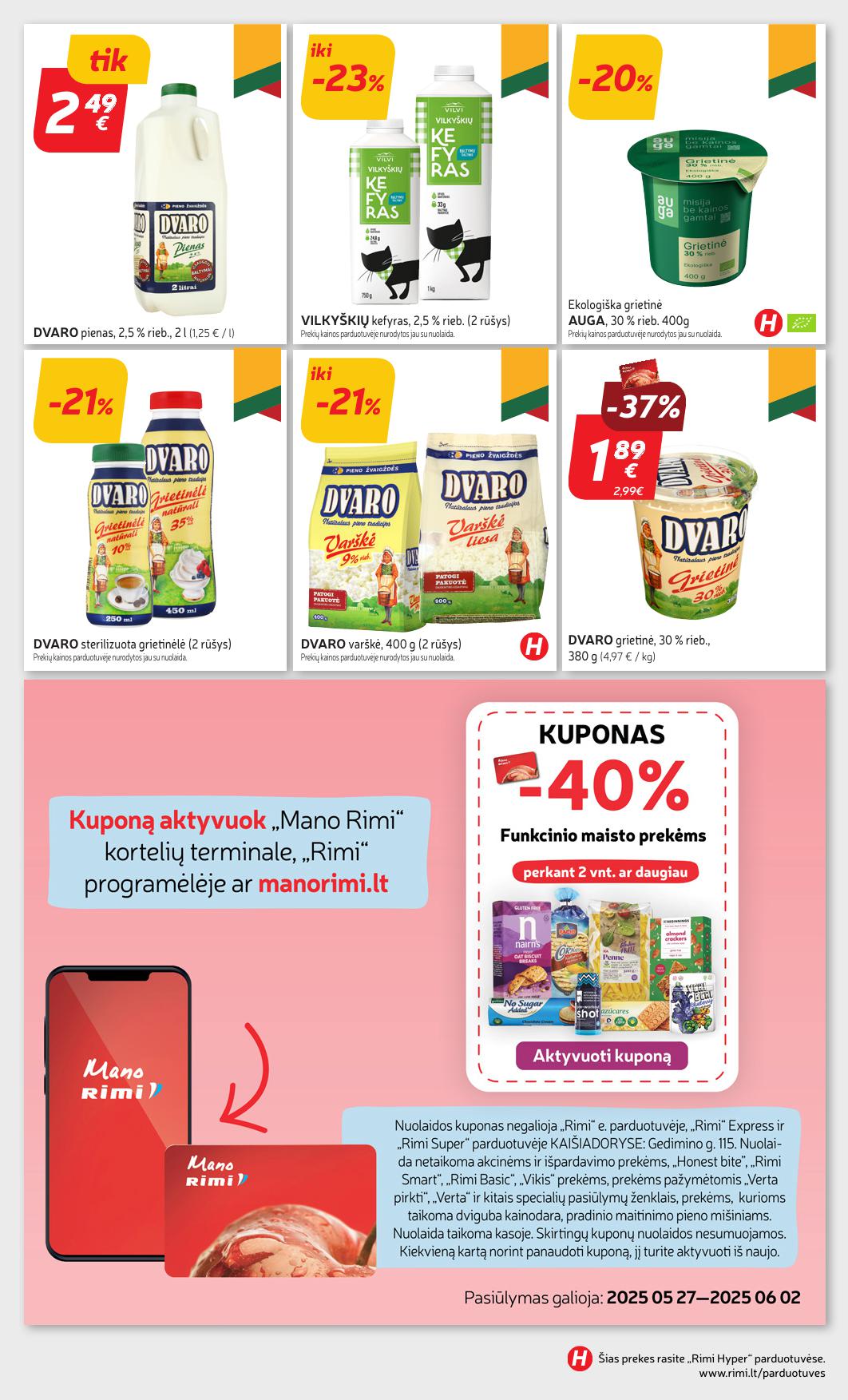 Naujausias RIMI kaininis katalogas 2025.05.27 - 2025.06.02