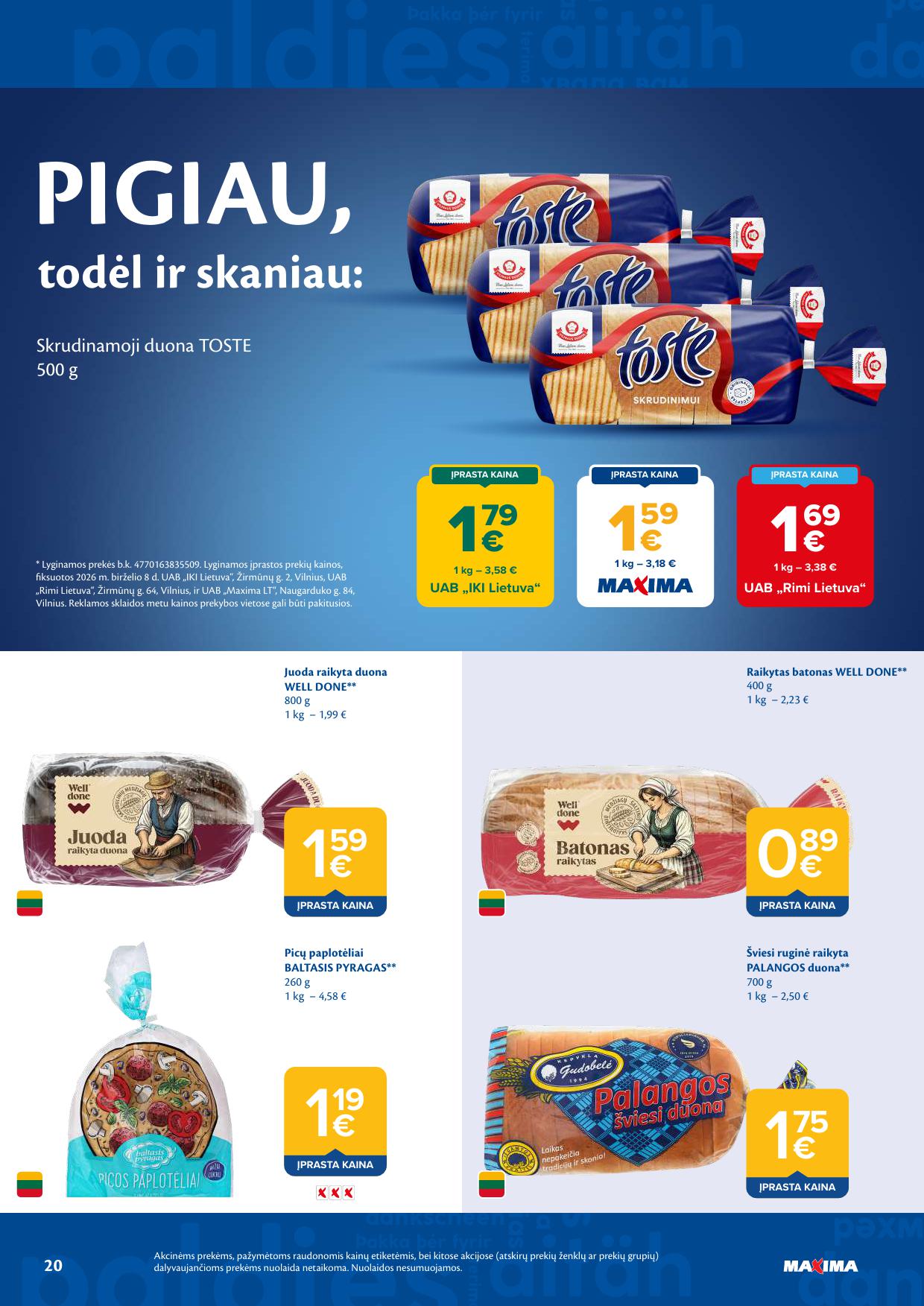 Naujausias MAXIMA kaininis katalogas 2026.06.16 - 2026.06.22