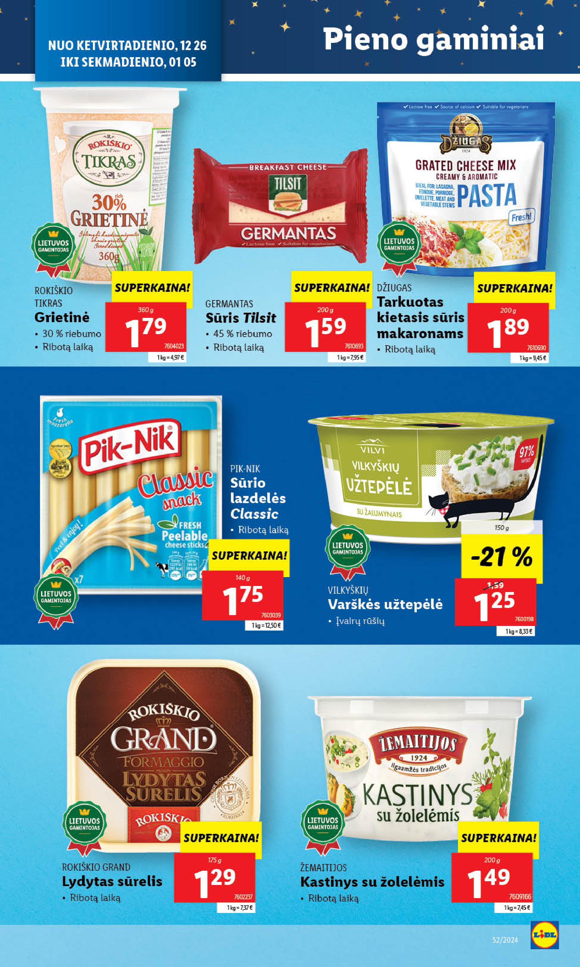 Naujausias LIDL kaininis katalogas 2024.12.26 - 2025.01.05