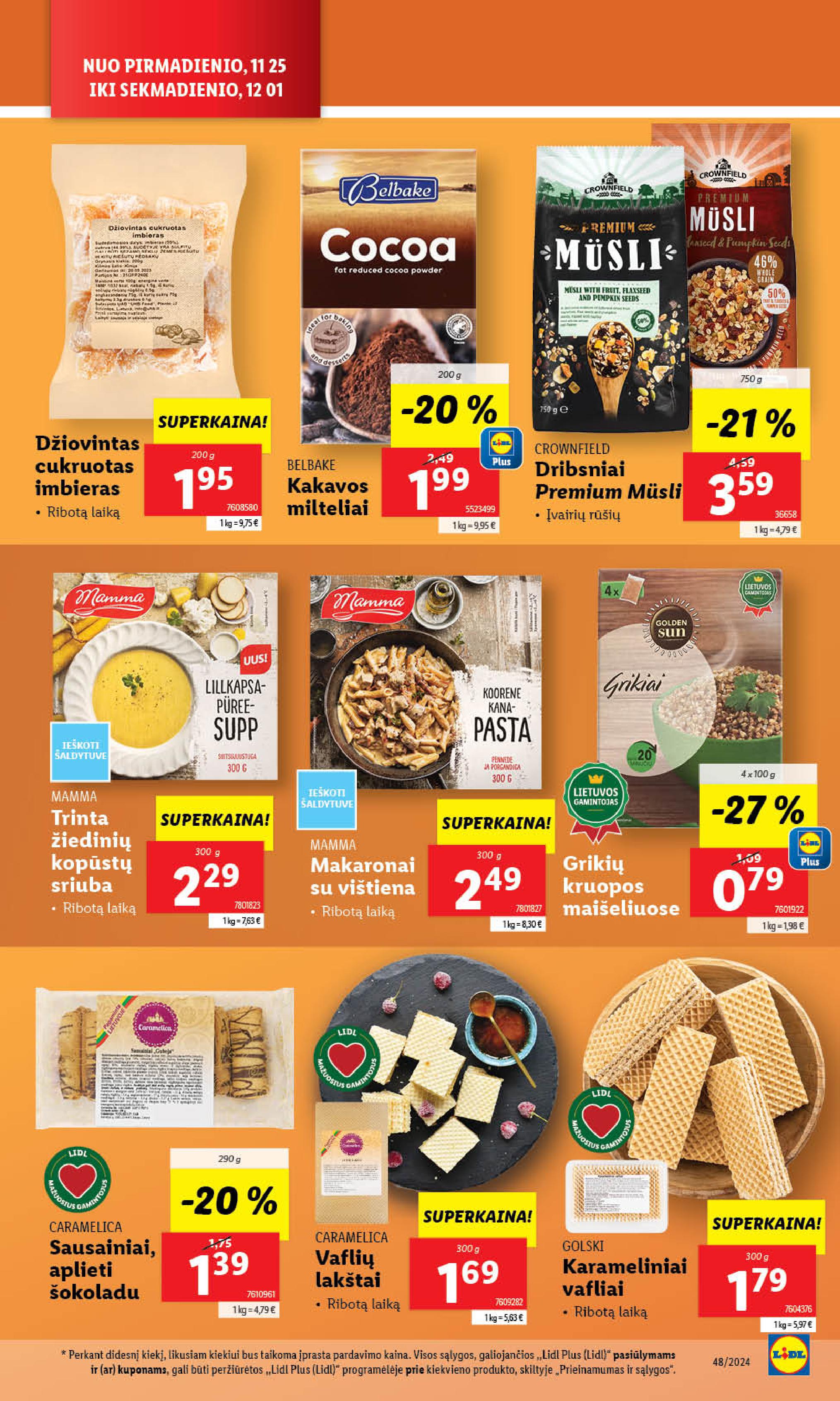 Naujausias LIDL kaininis katalogas 2024.11.25 - 2024.12.01