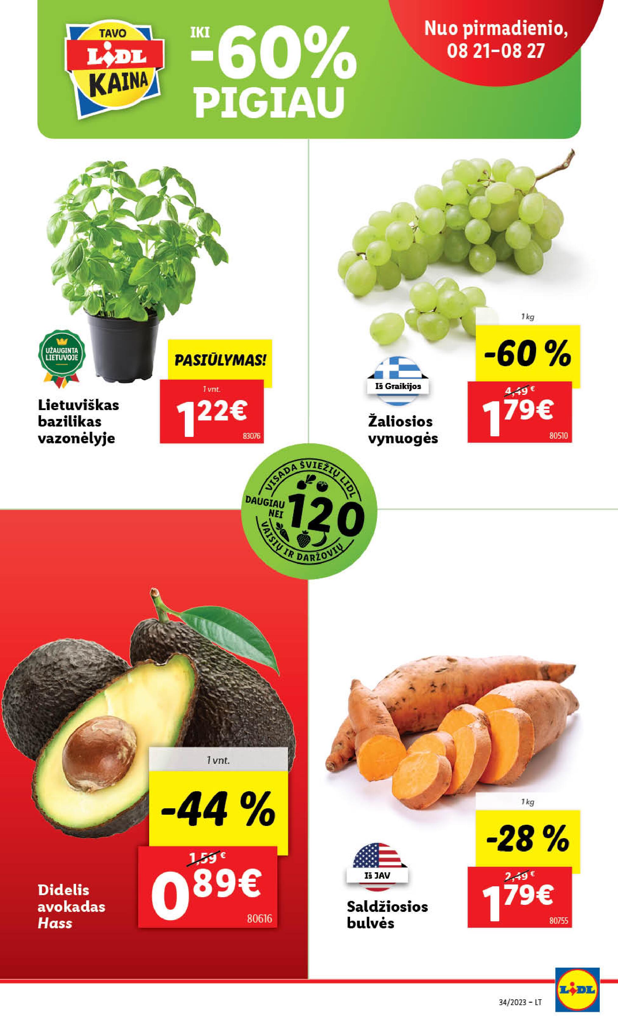 Naujausias LIDL kaininis katalogas 2023.08.21 - 2023.08.27