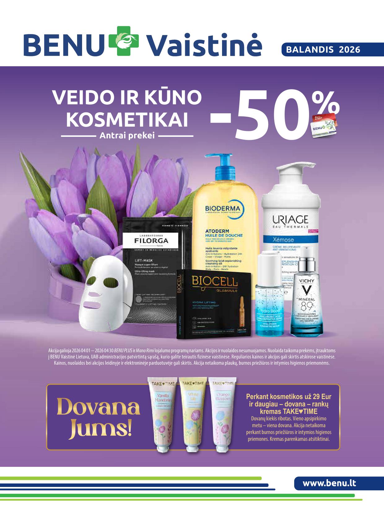 BENU vaistinės akcijų ir nuolaidų leidinys 2026.04.01 - 2026.04.30